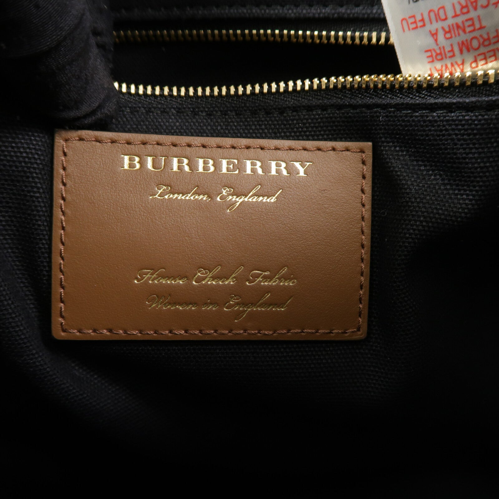 BURBERRY 帆布/牛皮皮革House Check Canterbury Small Tote肩背袋