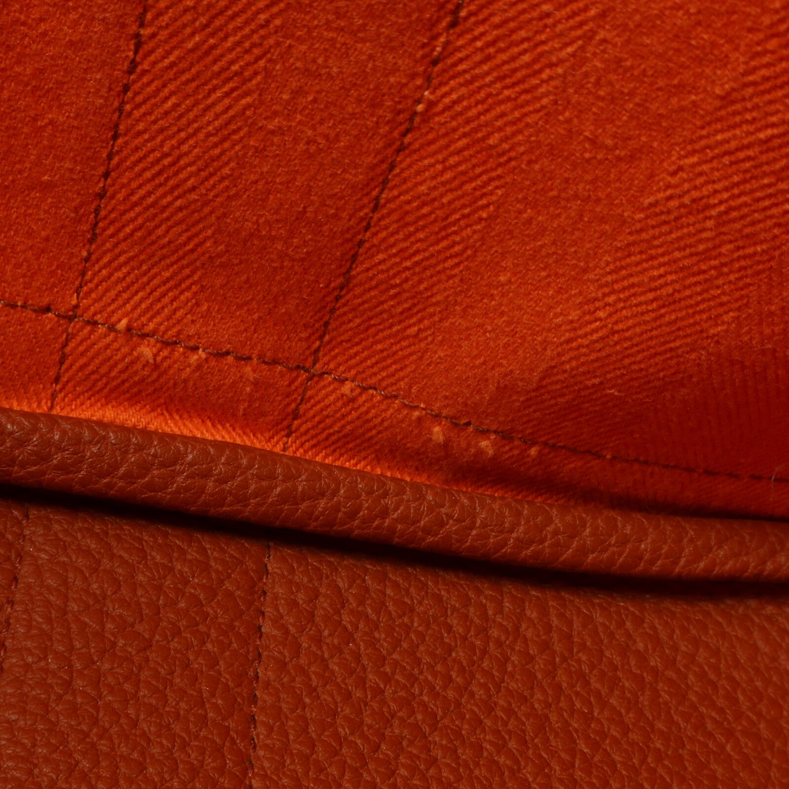 HERMES 帆布Garden Party PM手挽袋Orange