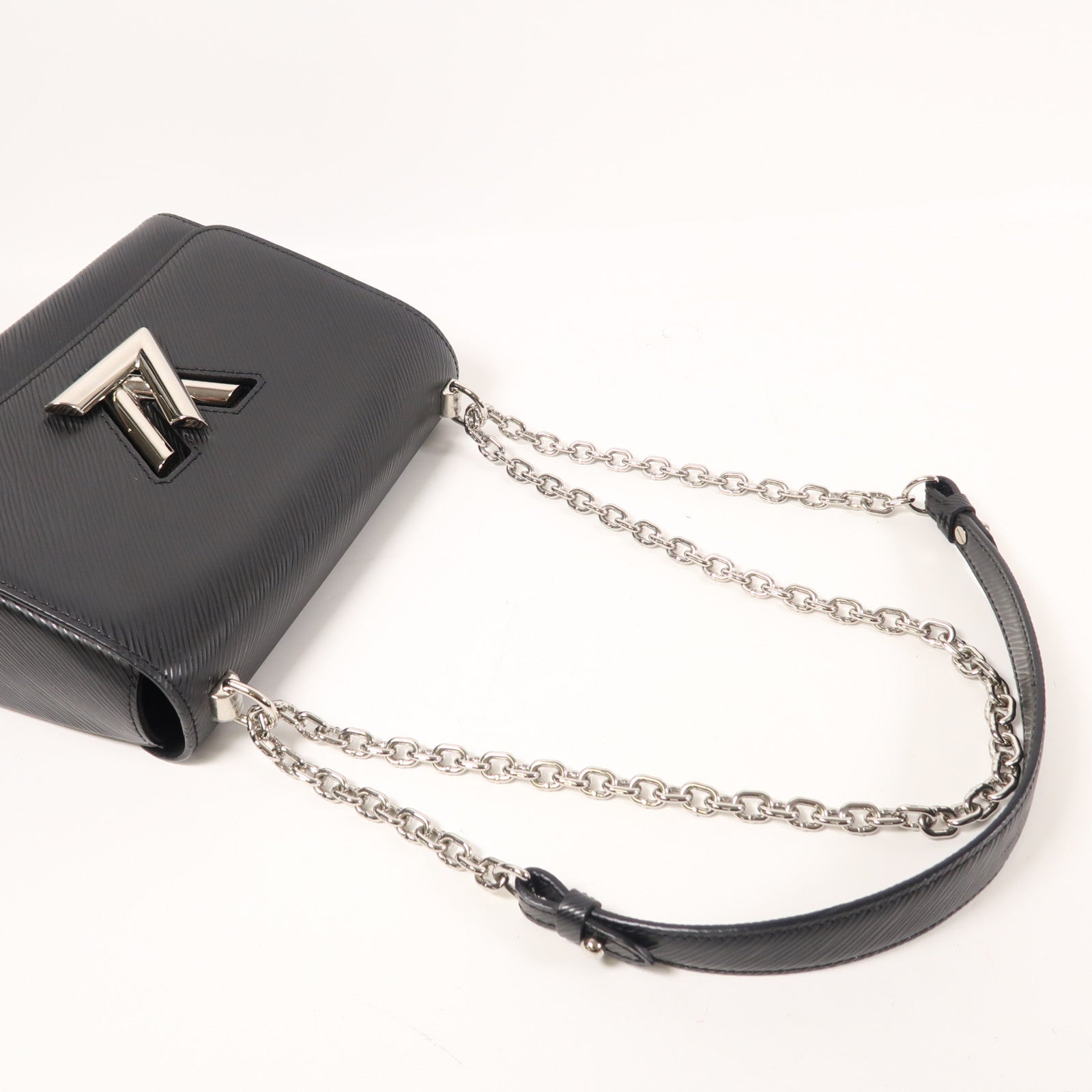 LOUIS VUITTON Epi Twist銀扣鏈帶肩背袋