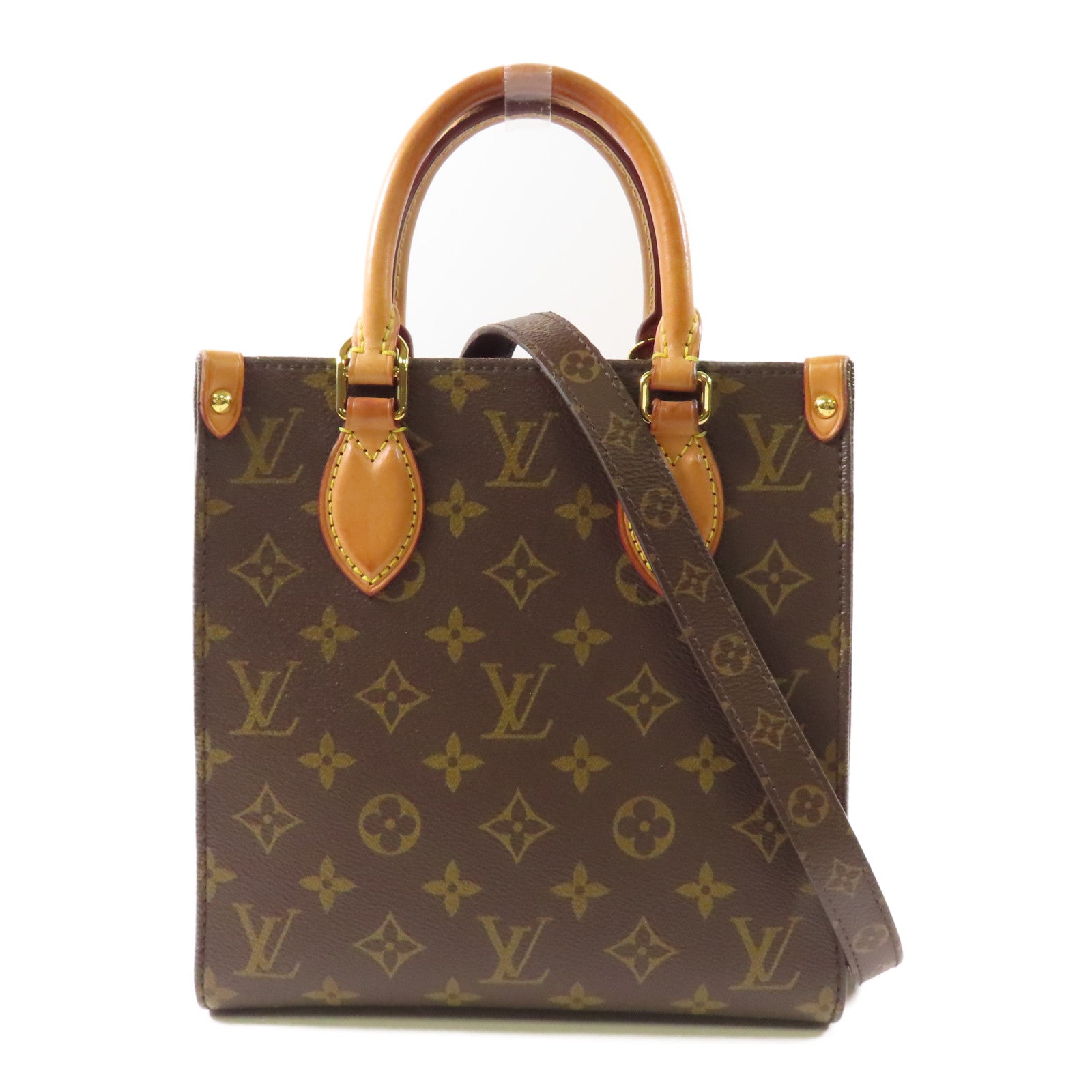 LOUIS VUITTON 【激減優惠】Monogram Sac Plat BB金扣手挽肩背兩用袋