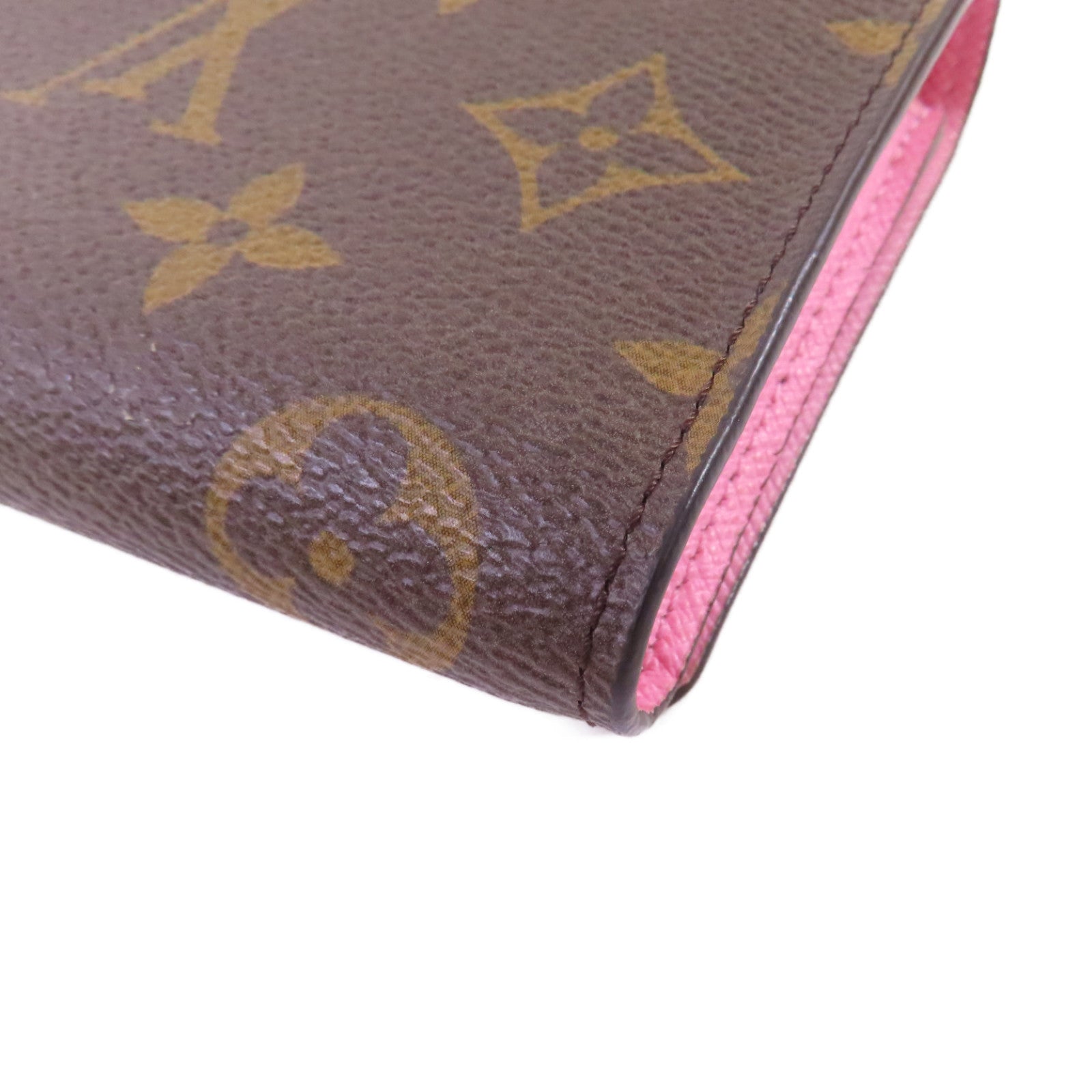 LOUIS VUITTON Monogram Victorine Vinvinne Wallet金扣短錢包啡色/粉紅色