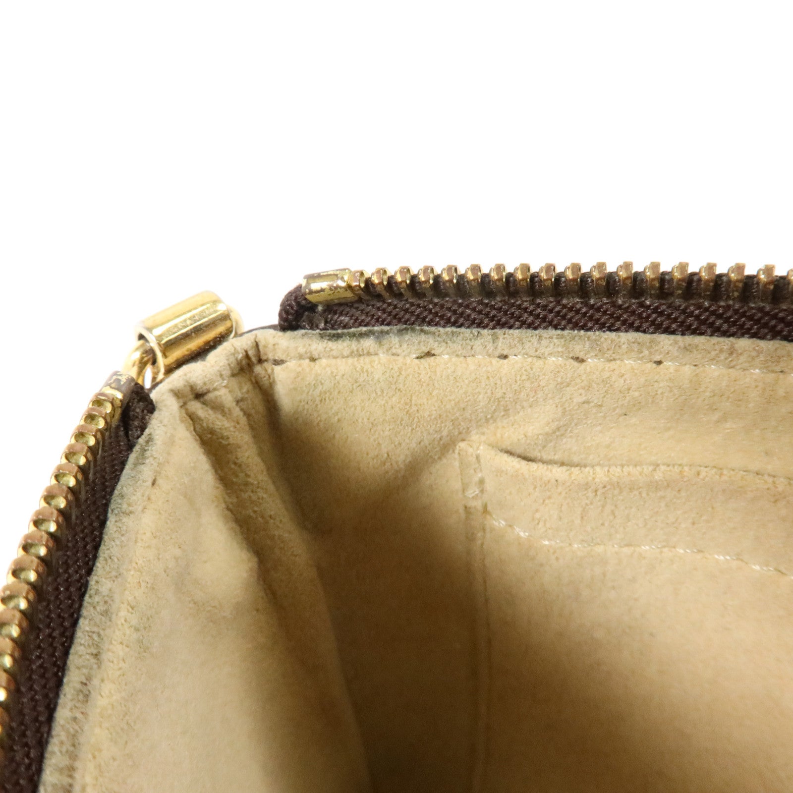 LOUIS VUITTON Monogram Pochette Milla金扣鏈帶手挽袋