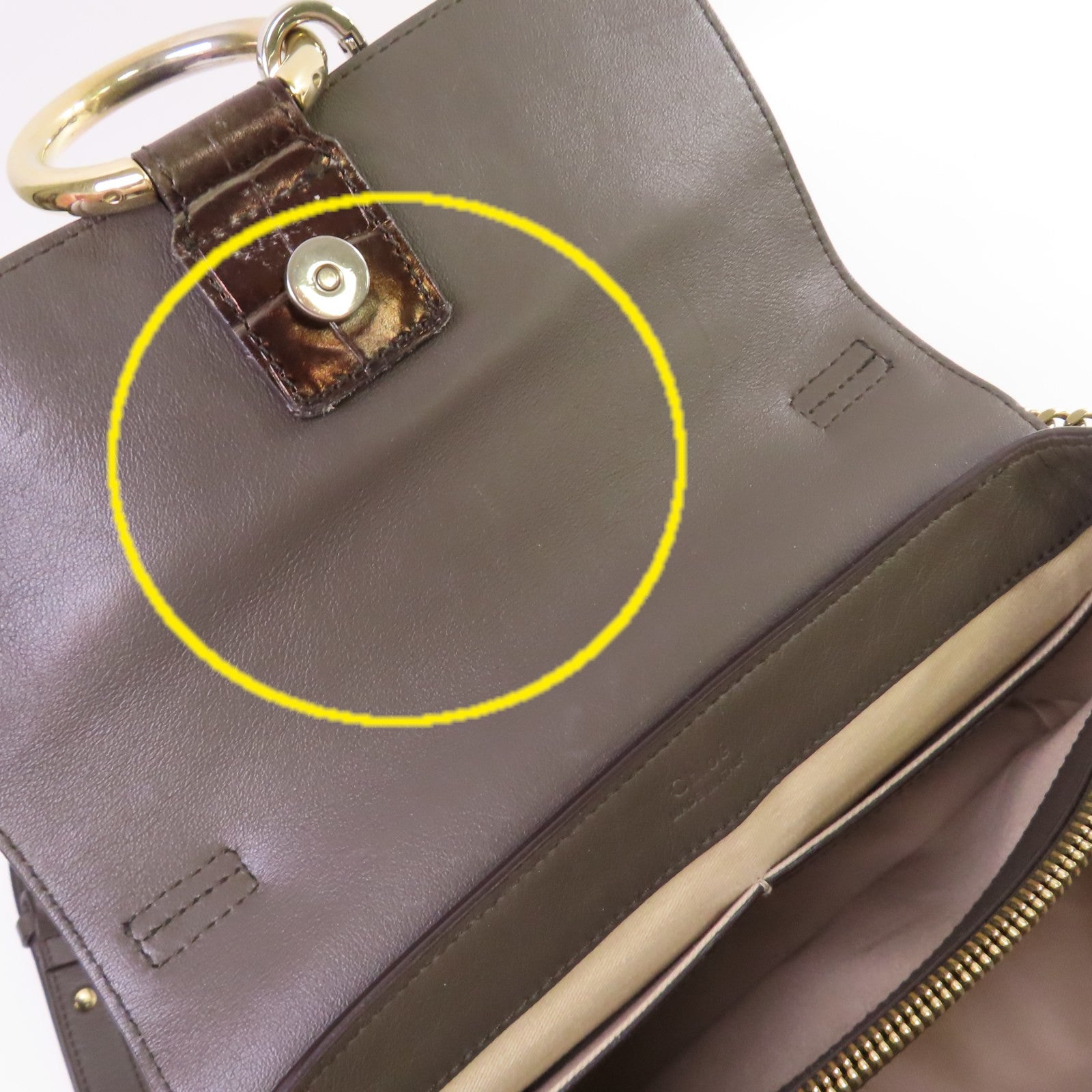 Chloe 牛皮皮革Faye Day 2Way Shoulder Bag手挽肩背兩用袋酒紅色