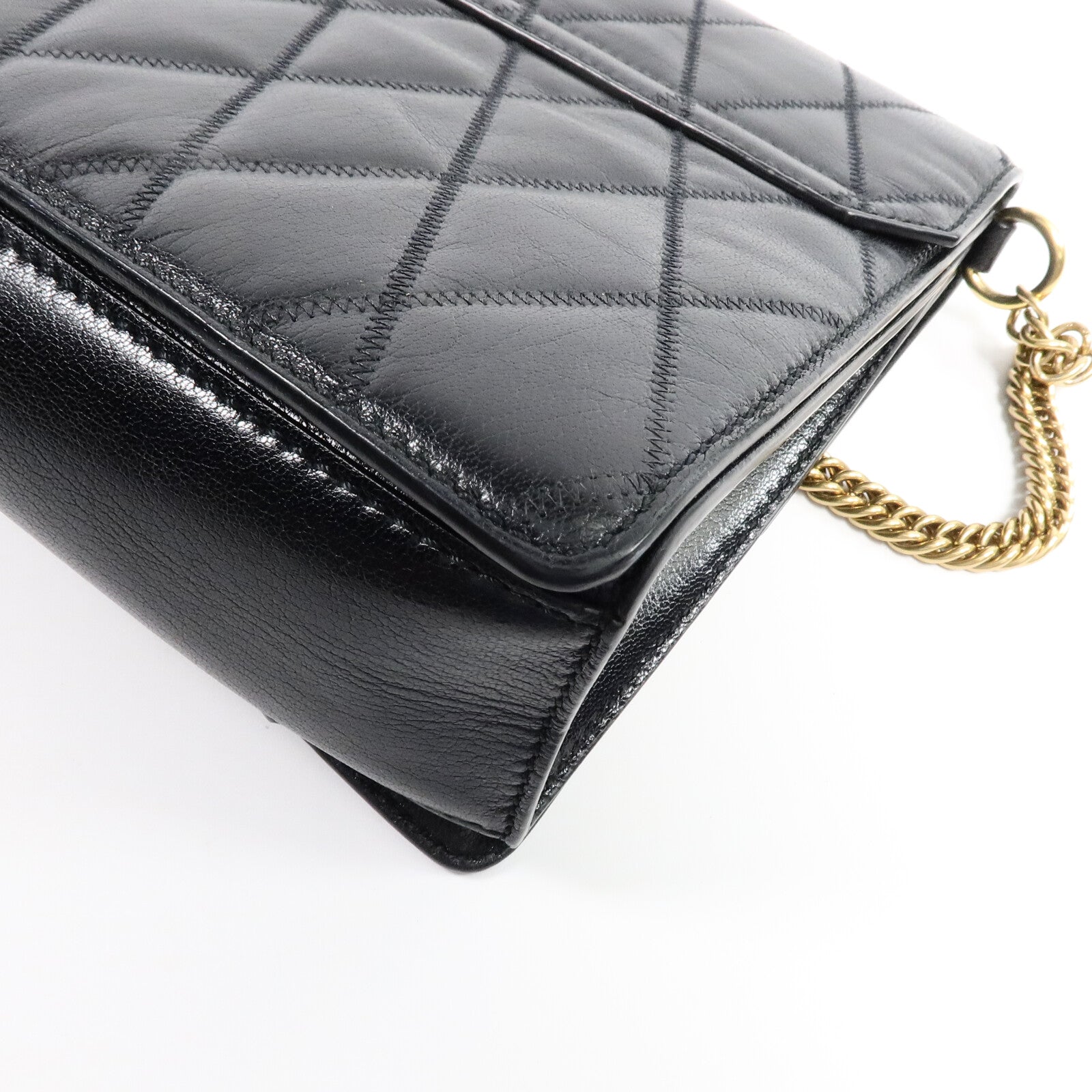 GIVENCHY 山羊皮皮革GV3 Flap Bag Medium鏈帶肩背袋