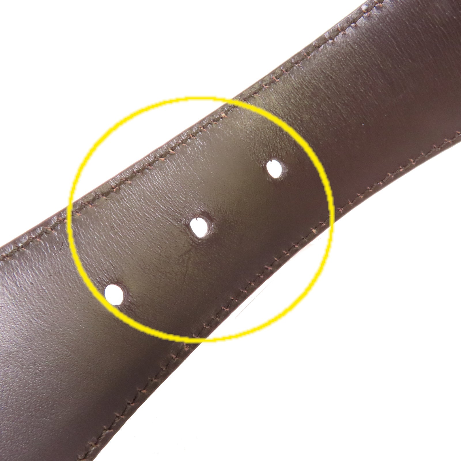 GUCCI 牛皮皮革GG Bamboo Belt金扣皮帶米白色/啡色