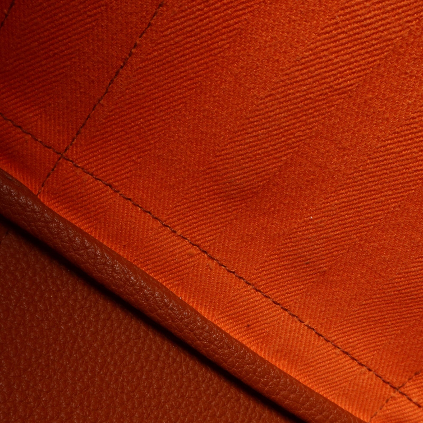 HERMES 帆布Garden Party PM手挽袋Orange