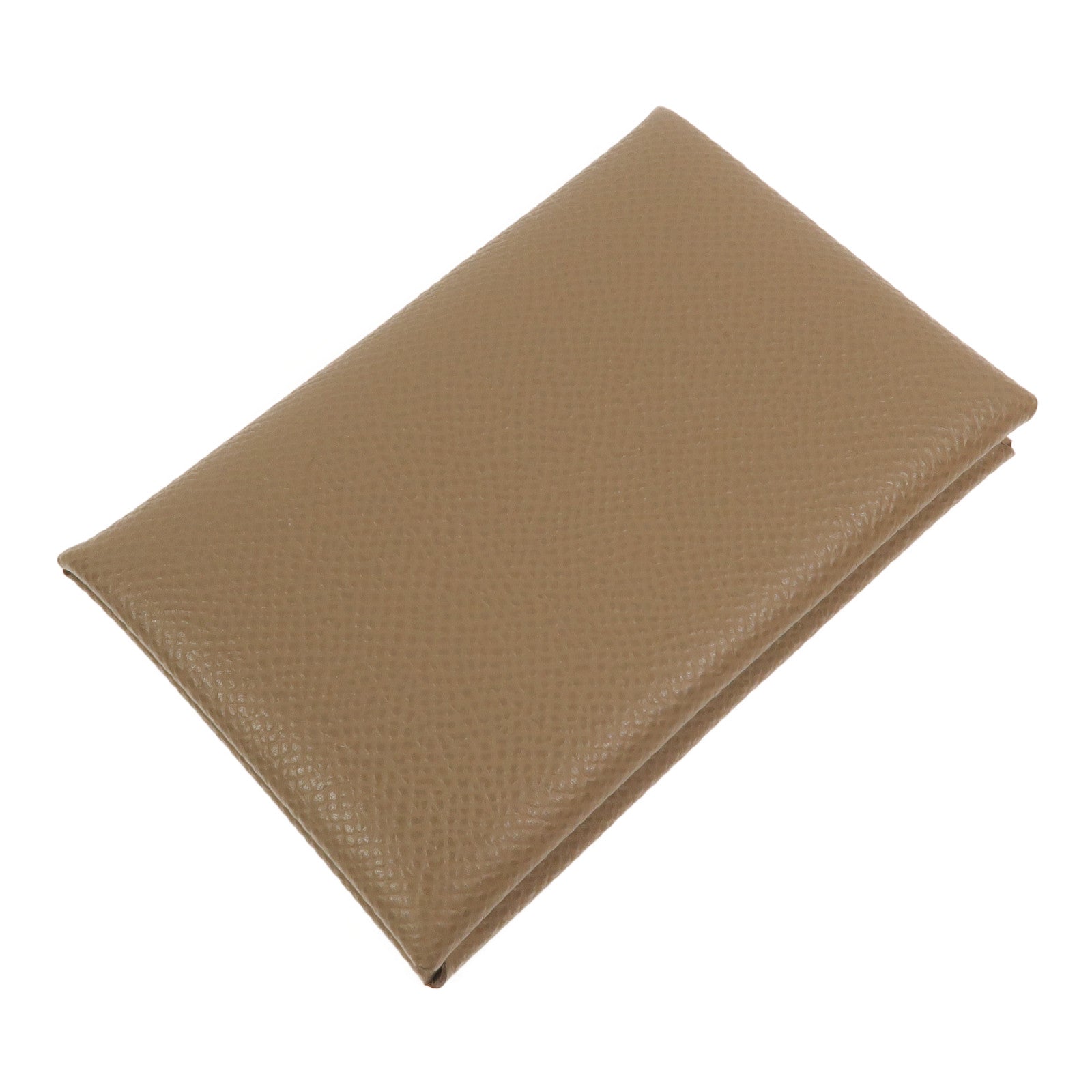HERMES Epsom皮革Calvi卡片套Etoupe