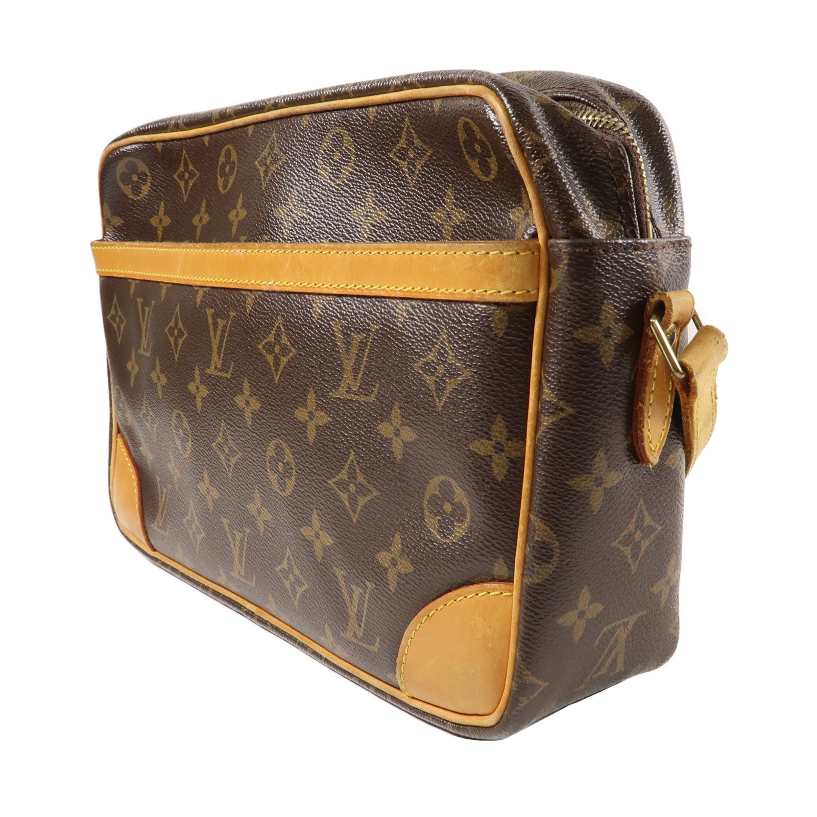 LOUIS VUITTON Monogram Trocadero 30金扣肩背袋啡色
