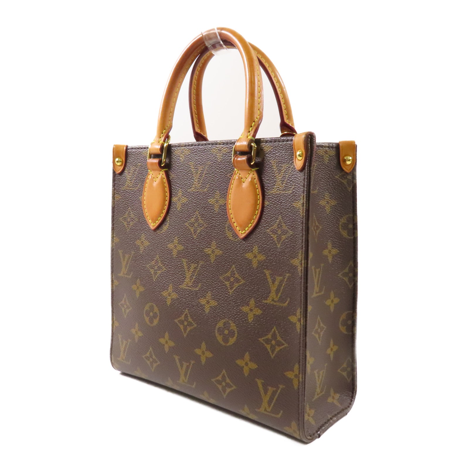 LOUIS VUITTON 【激減優惠】Monogram Sac Plat BB金扣手挽肩背兩用袋