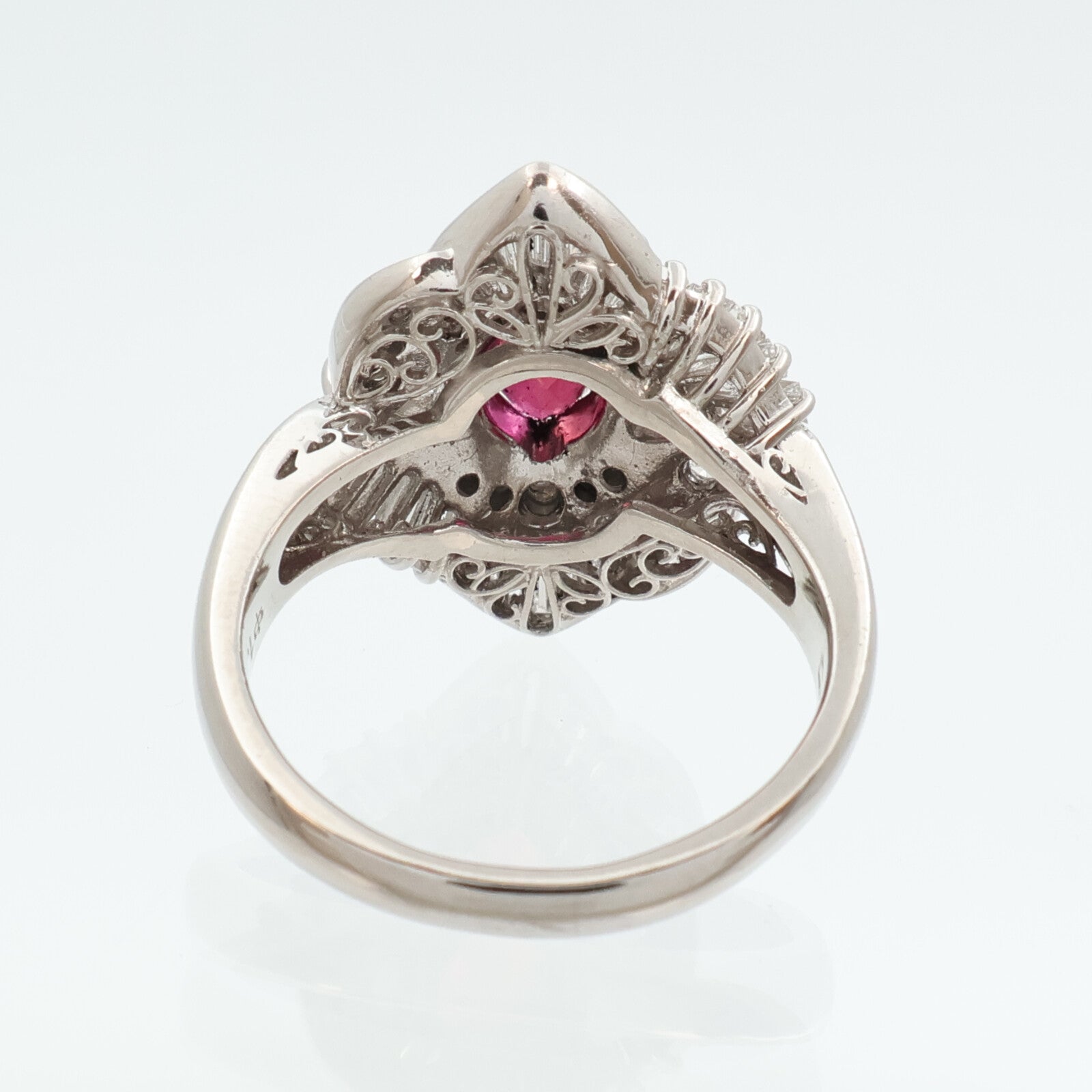 JEWELRY PT900鉑金/紅寶石Ruby鑽石戒指