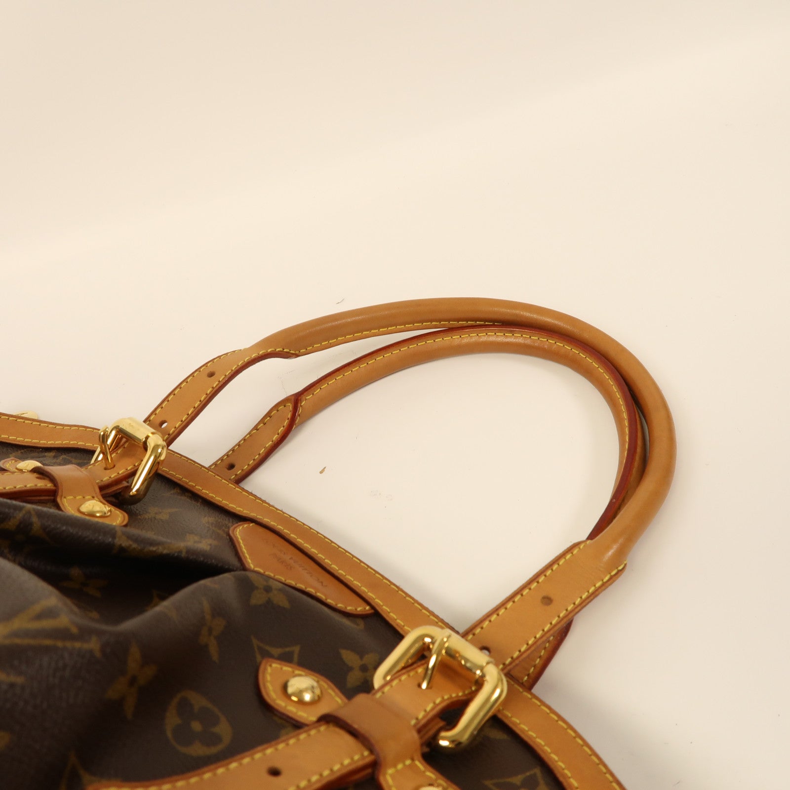 LOUIS VUITTON Monogram Tivoli GM金扣肩背袋棕色