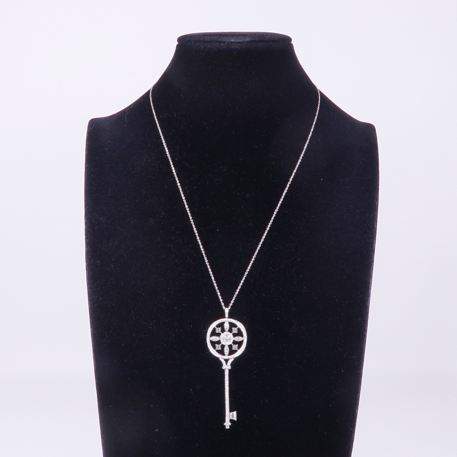 TIFFANY＆CO PT950鉑金Kaleidoscope Key鑽石項鍊