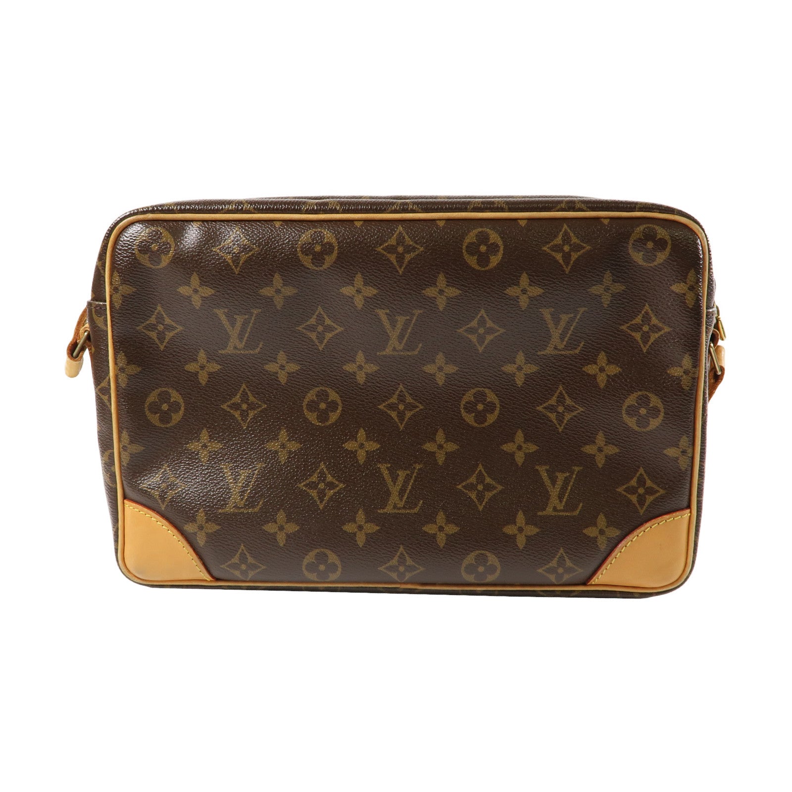 LOUIS VUITTON Monogram Trocadero 30金扣肩背袋啡色