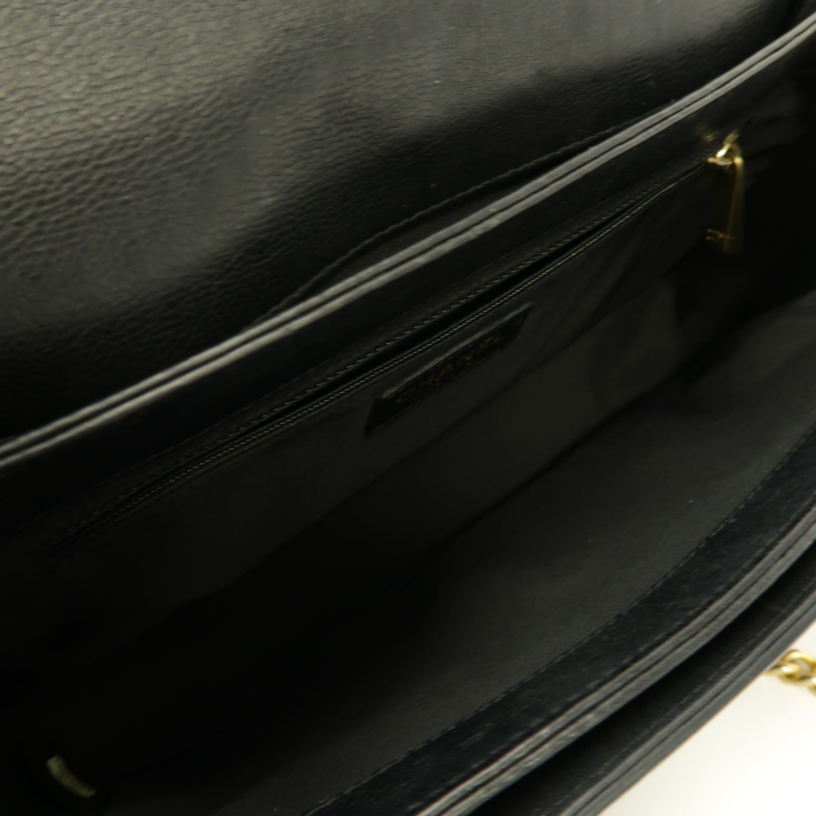 CHANEL 【激減優惠】菱格牛皮皮革Chain Shoulder Bag金扣鏈帶肩背袋黑色
