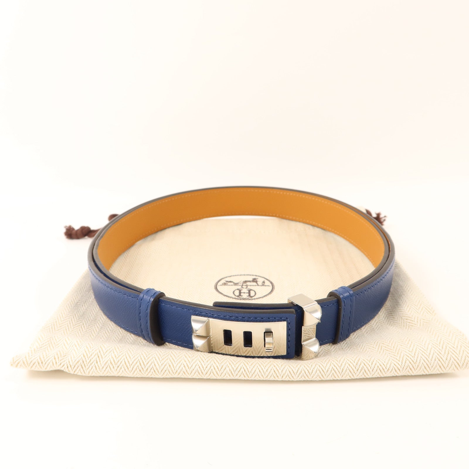 HERMES Epsom皮革CDC Belt銀扣腰帶