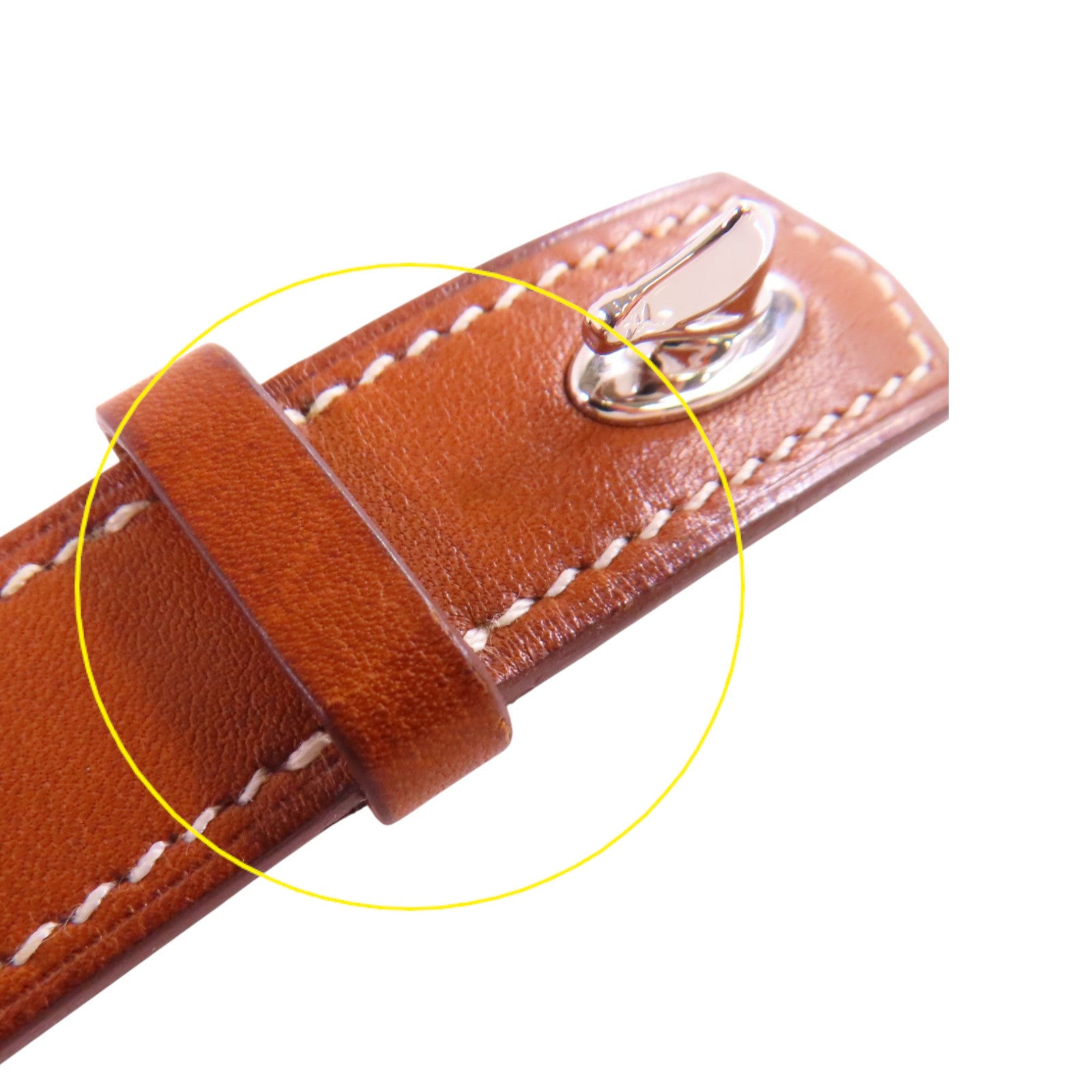 HERMES 牛皮皮革Bracelet T4銀扣手帶