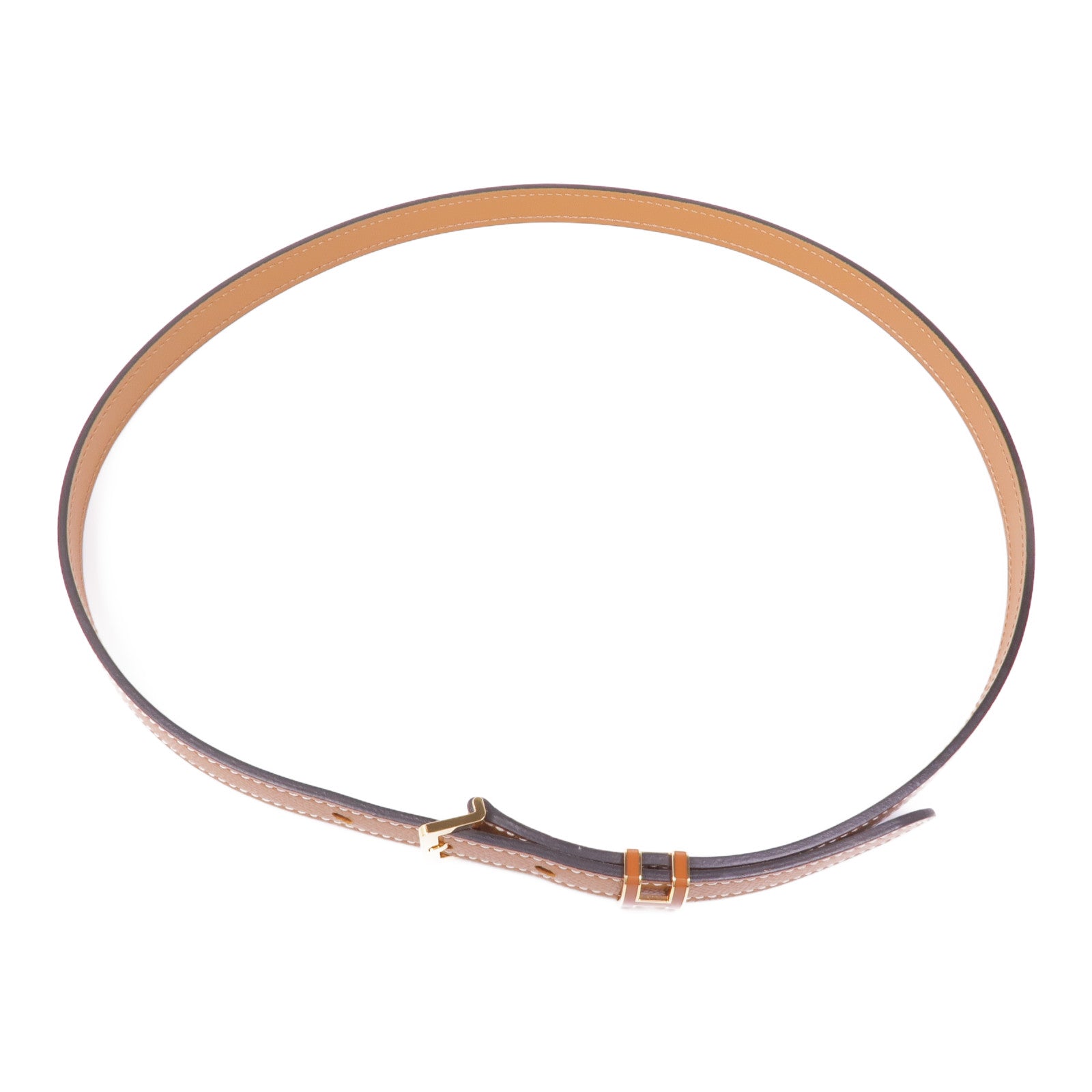 HERMES Epsom皮革Pop H 15 Belt金扣皮帶Gold