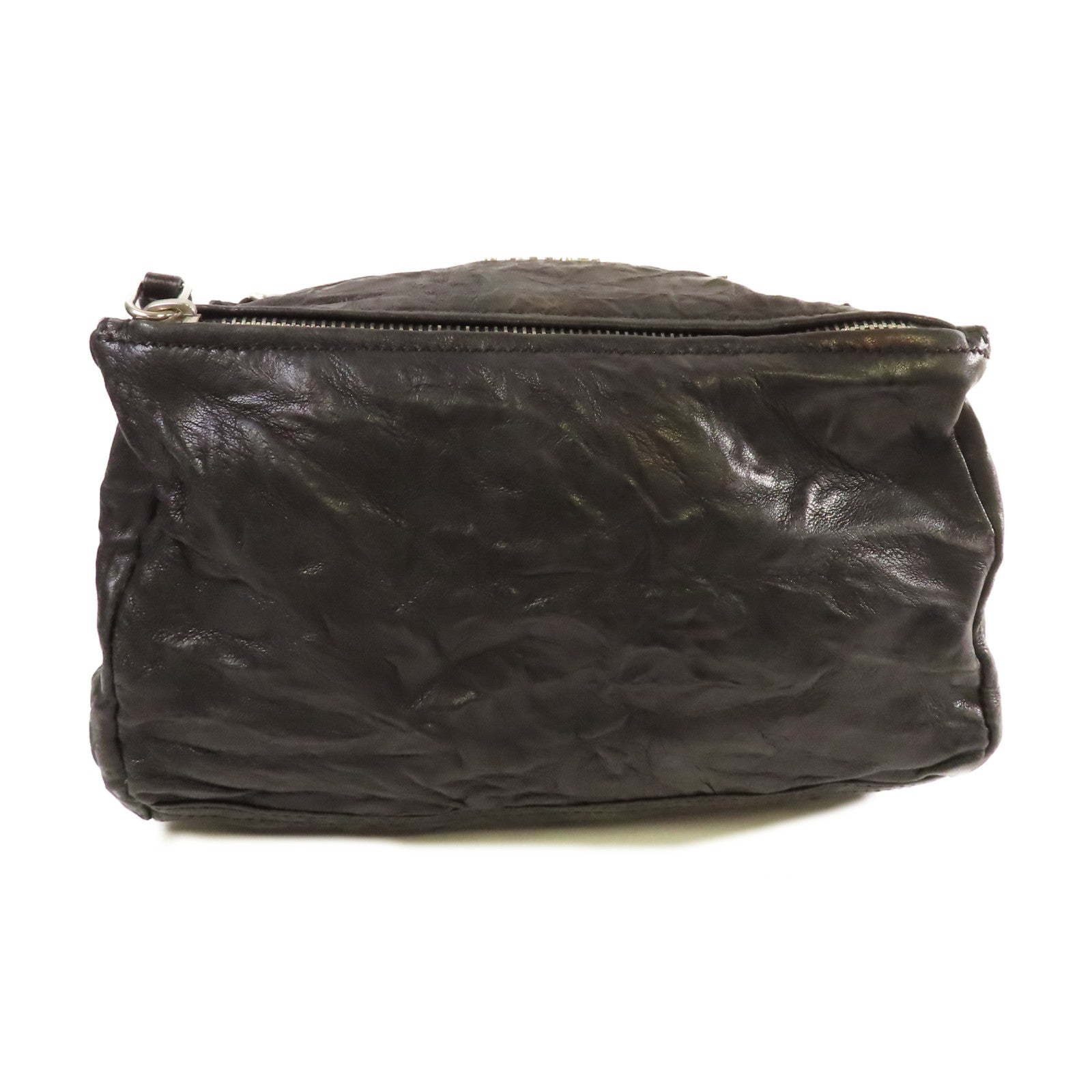 GIVENCHY 皮革Pandora Small 2Way Shoulder Bag銀扣手挽肩背兩用袋黑色