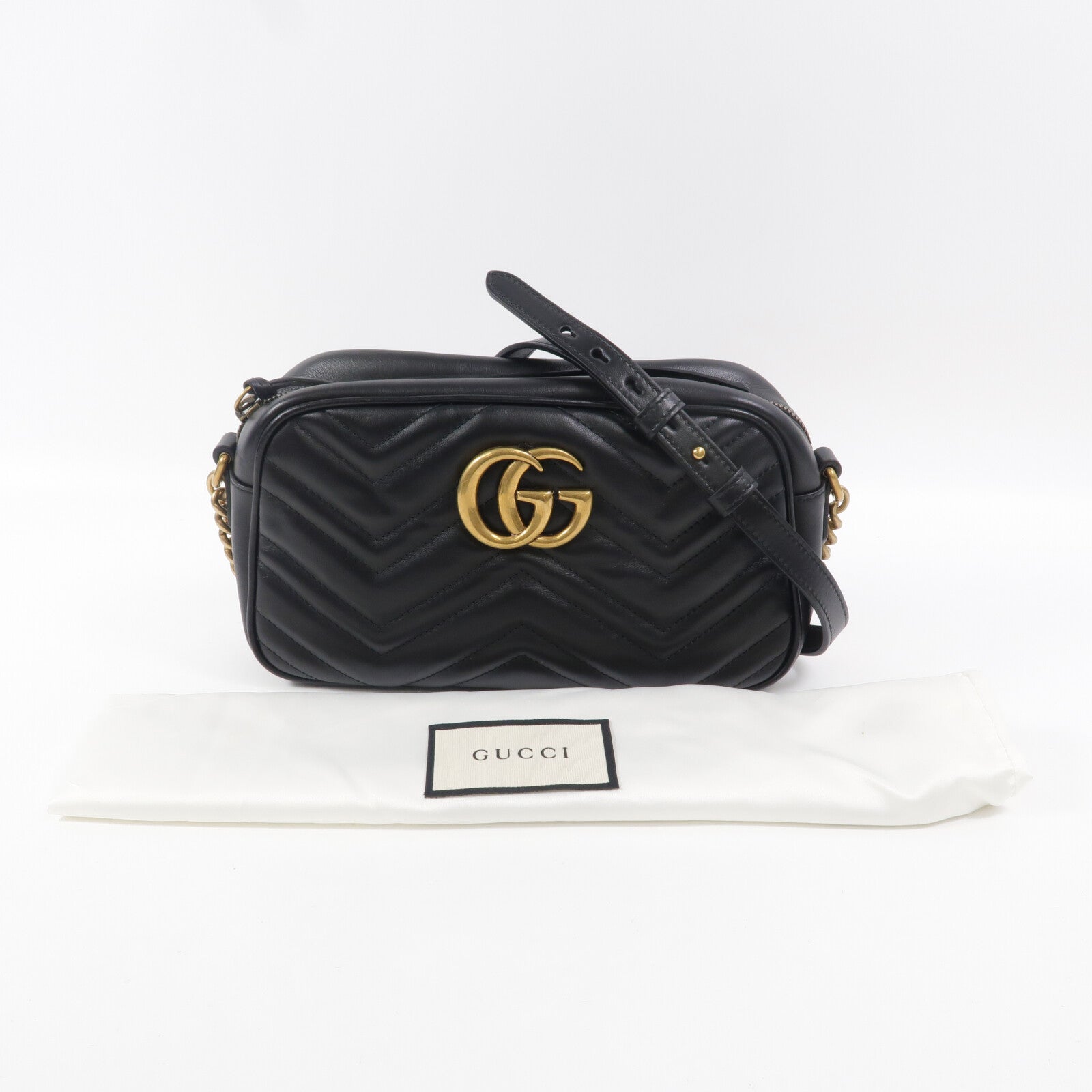GUCCI 牛皮皮革GG Marmont肩背袋