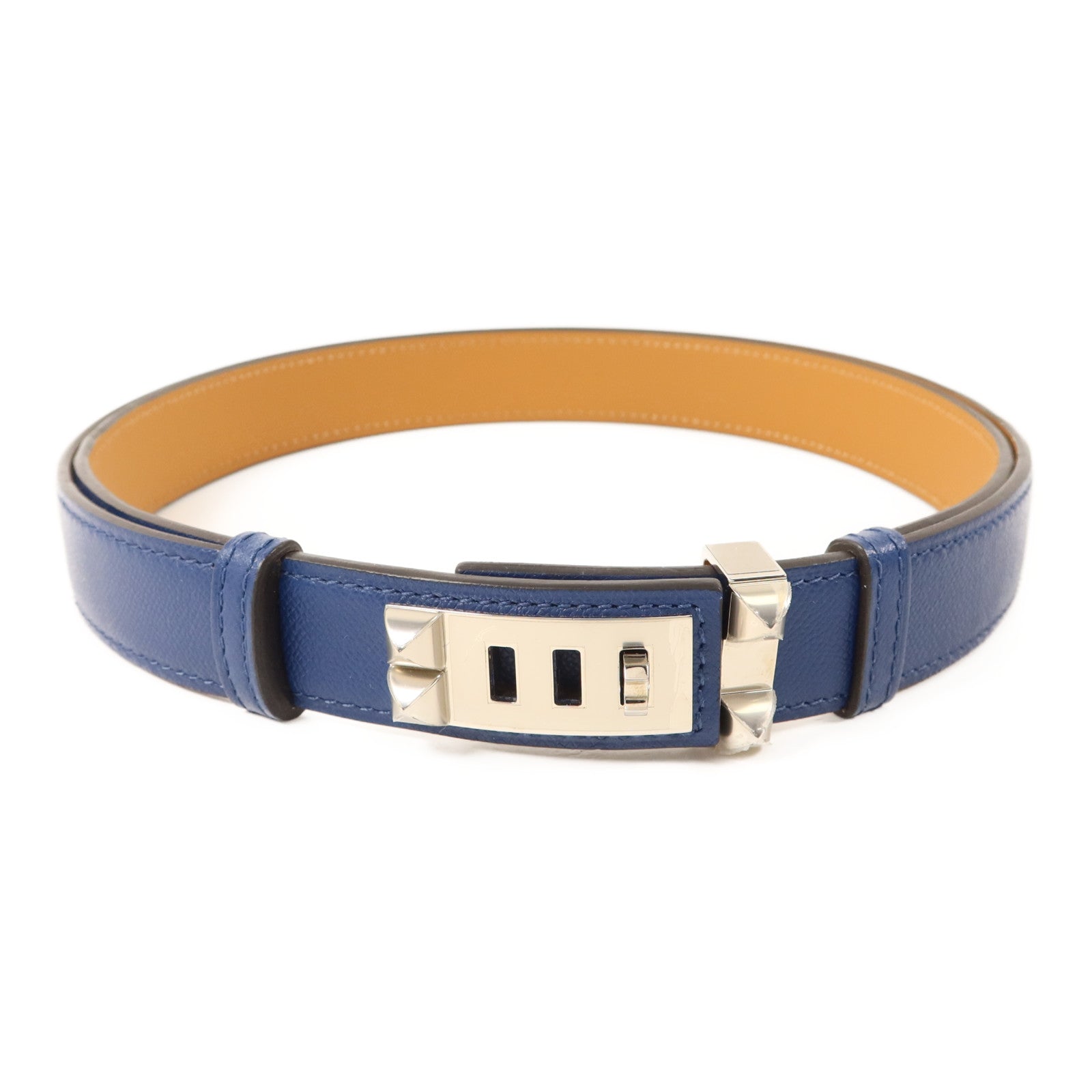 HERMES Epsom皮革CDC Belt銀扣腰帶