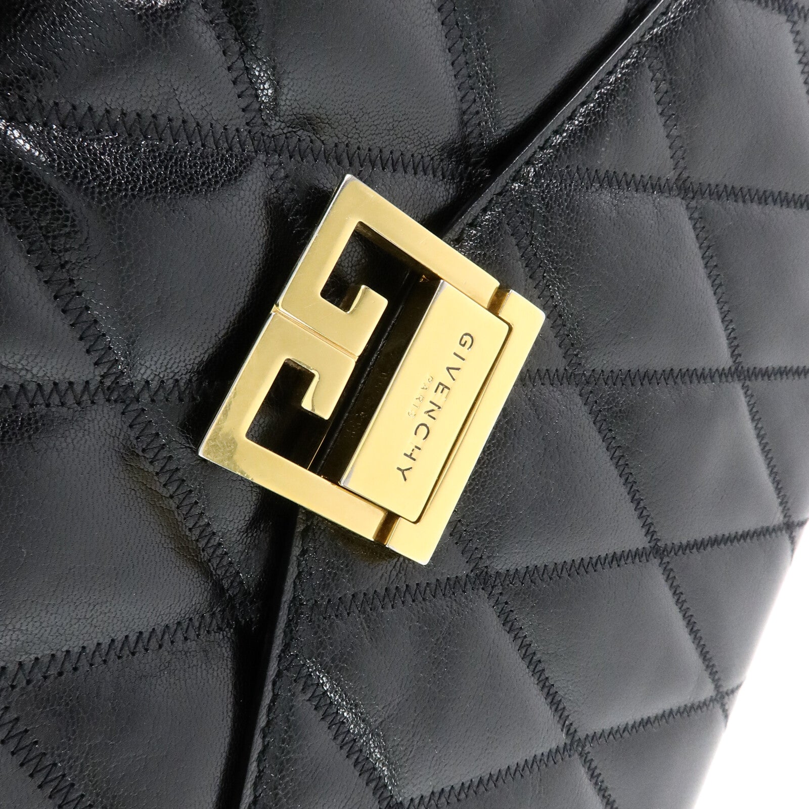 GIVENCHY 山羊皮皮革GV3 Flap Bag Medium鏈帶肩背袋