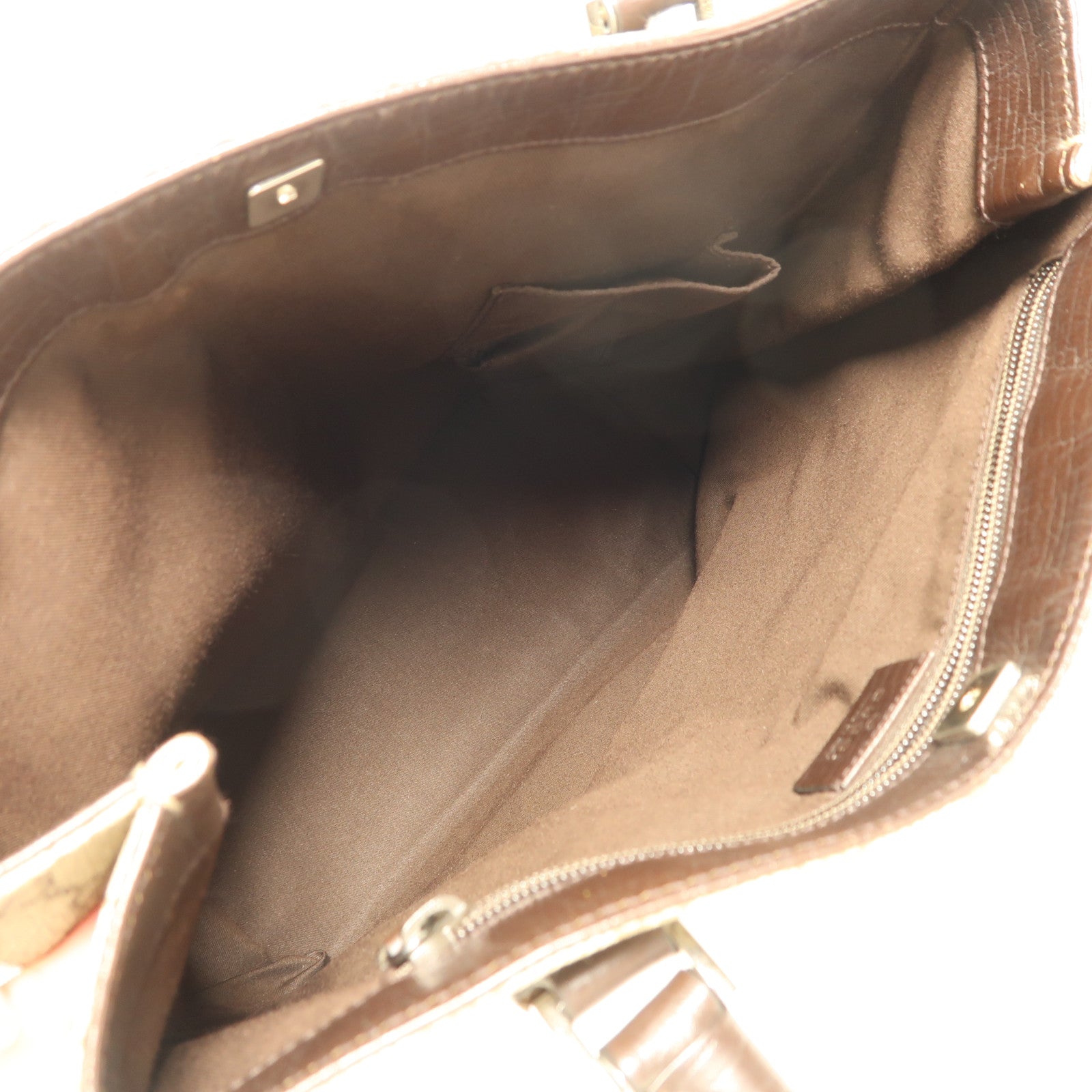 GUCCI 塗層帆布Tote Bag銀扣肩背袋