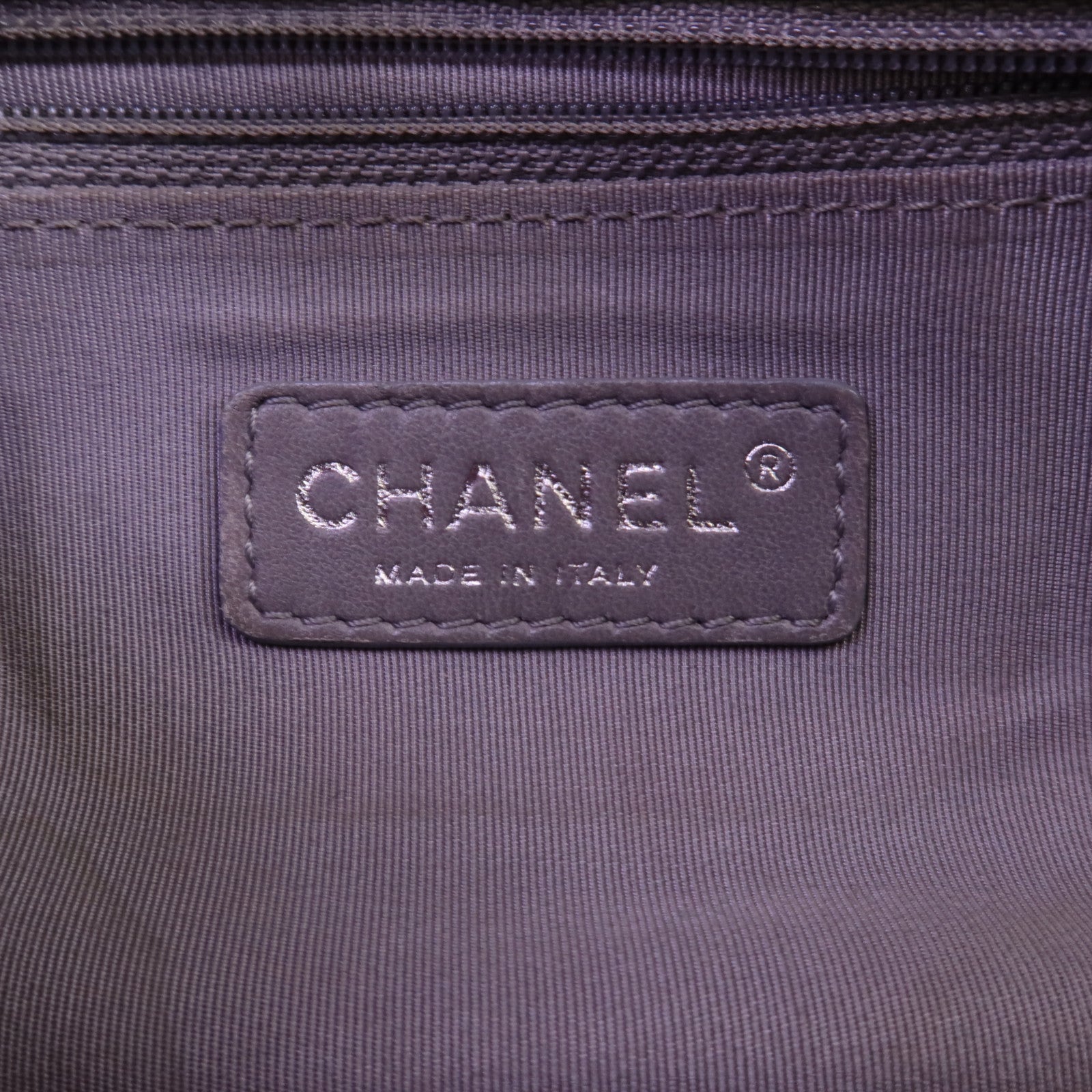 CHANEL 牛皮皮革Chain Shoulder銀扣鏈帶肩背袋