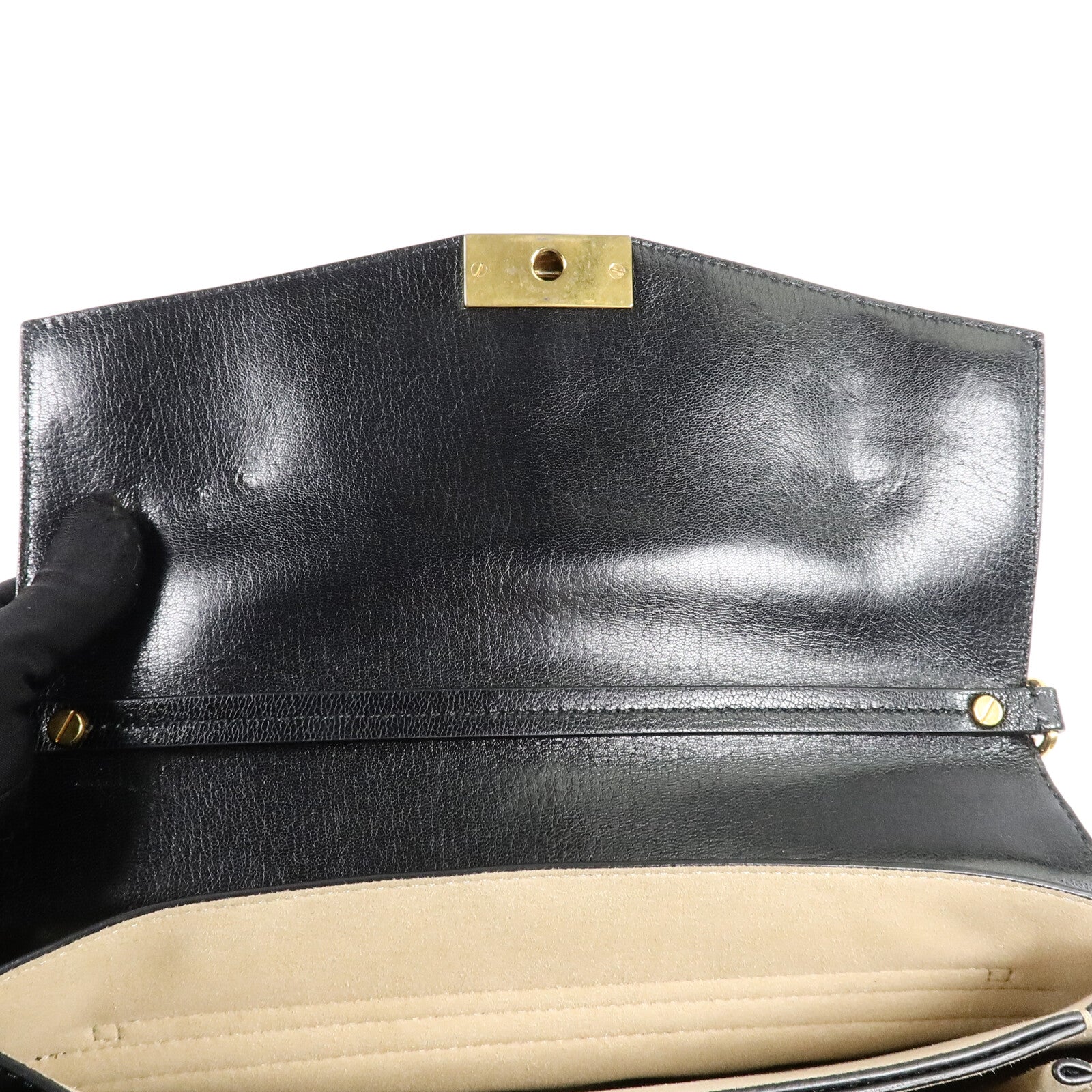 GIVENCHY 山羊皮皮革GV3 Flap Bag Medium鏈帶肩背袋