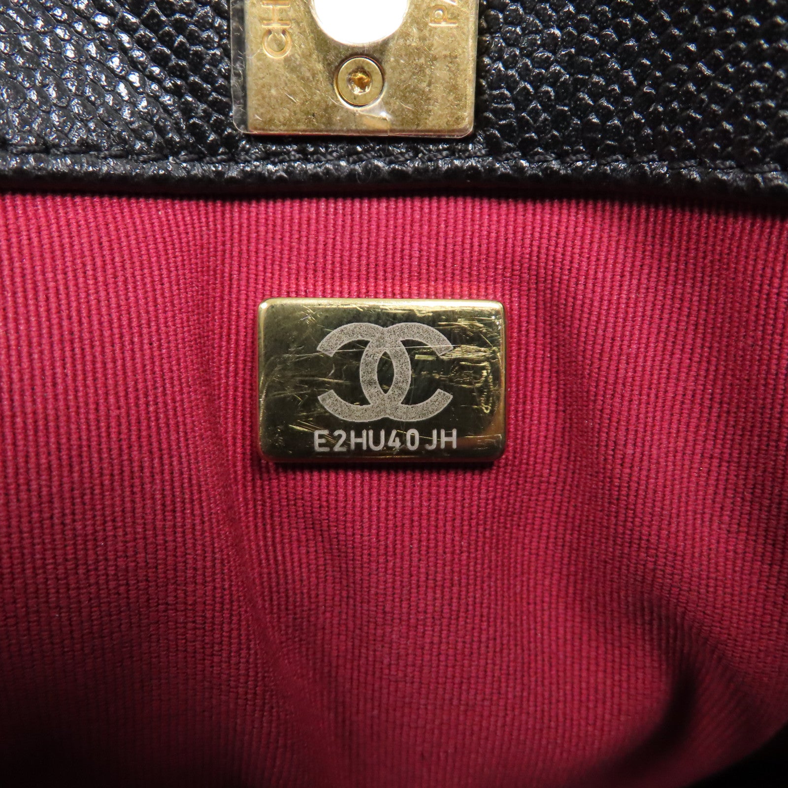 CHANEL 菱格牛皮皮革Small Shopping Bag金扣鏈帶肩背袋黑色