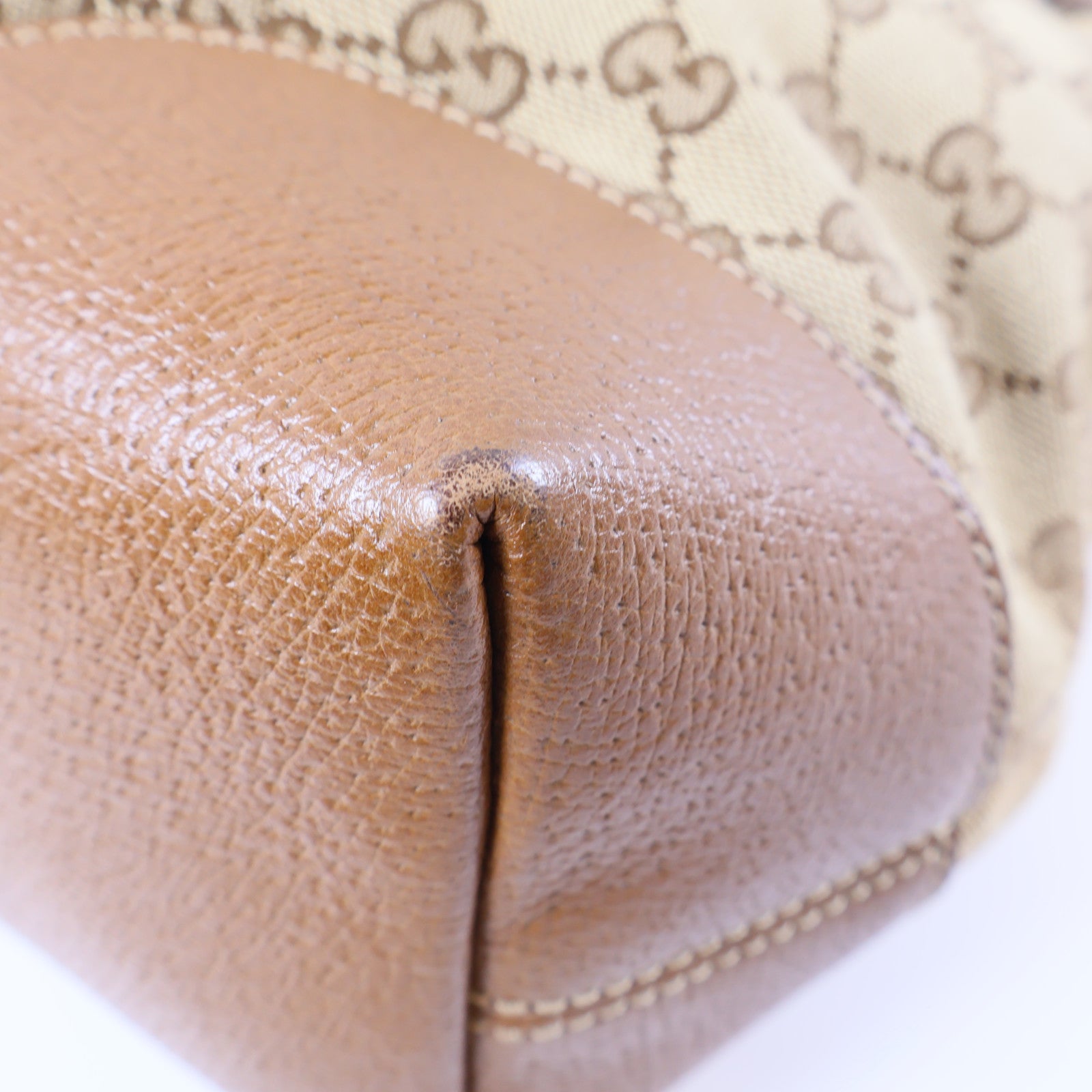 GUCCI GG GHW 2 Way Shoulder Bag Handbag Canvas Brown