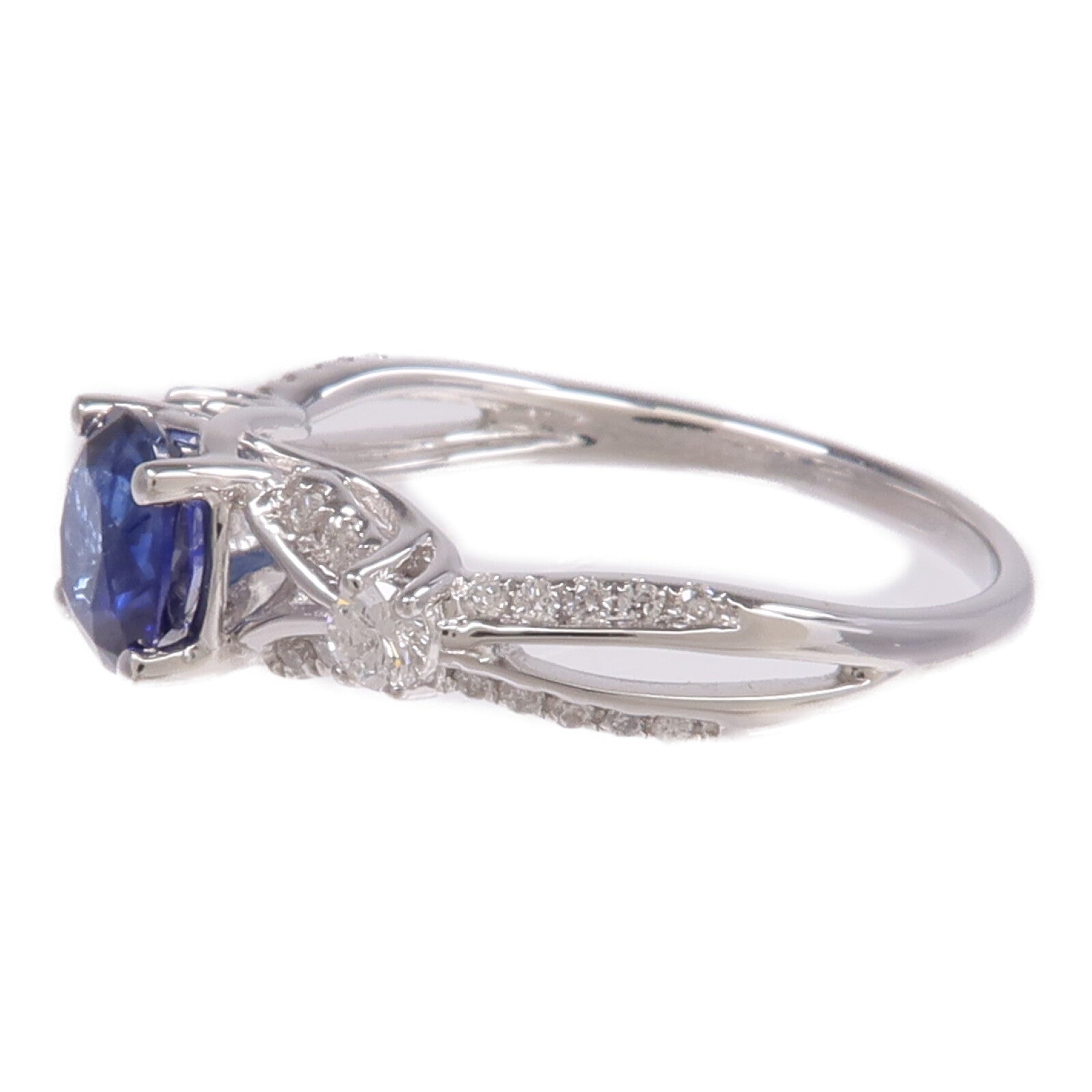 JEWELRY 18K白金Sapphire Diamond Ring藍寶石/鑽石戒指