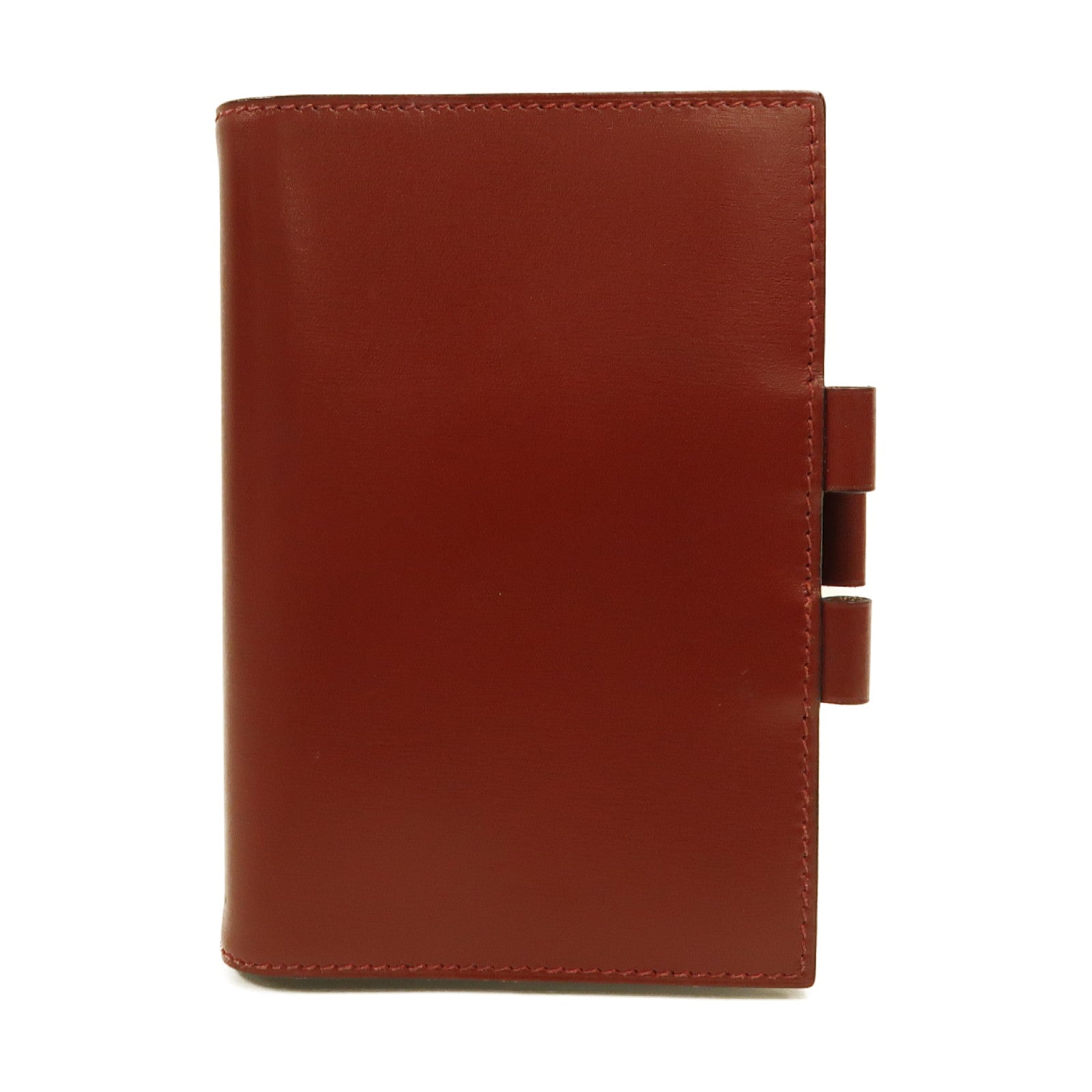 HERMES (PRICE DOWN) Agenda Cover Case Box Calf Leather Red