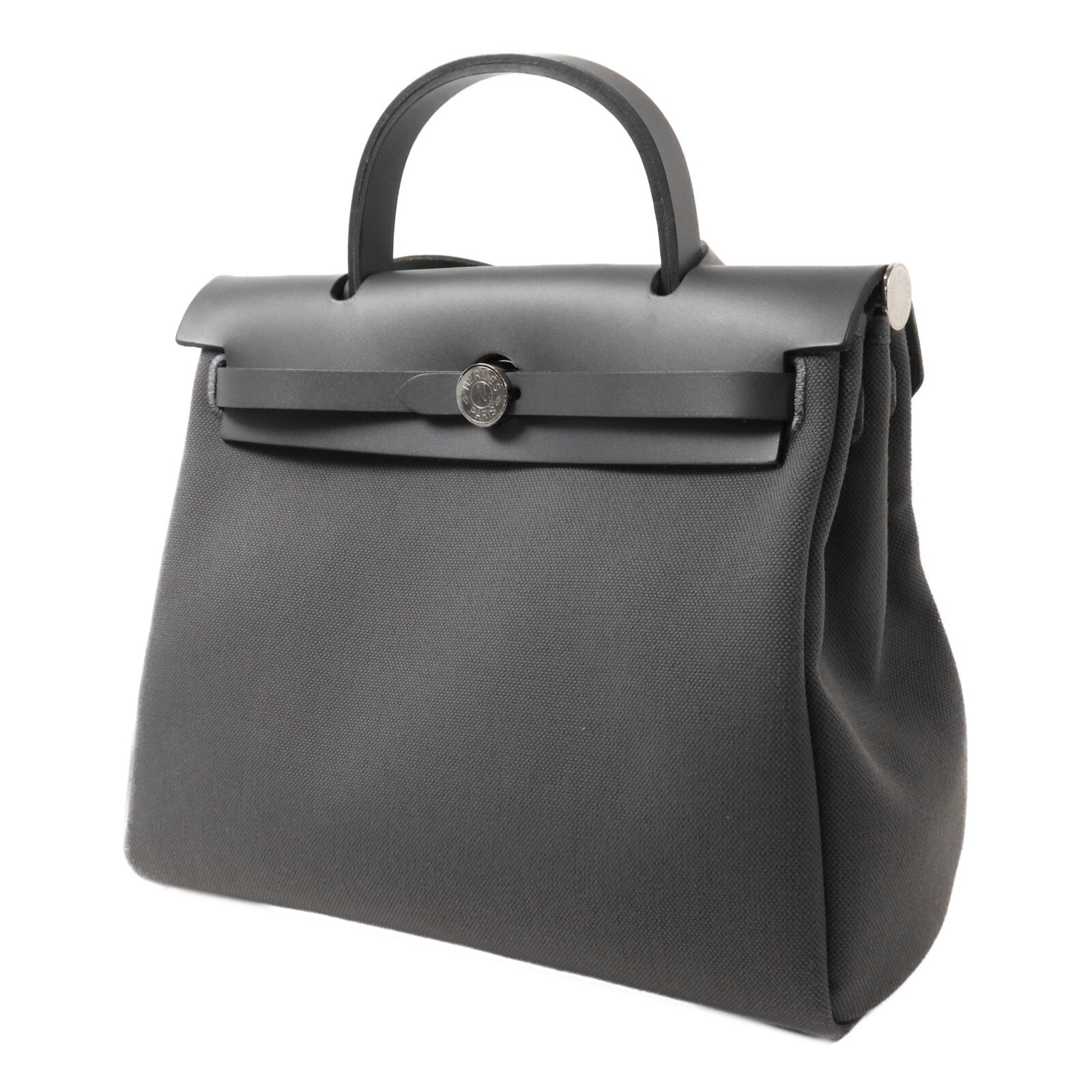 HERMES 帆布Herbag PM手挽肩背兩用袋Ardoise