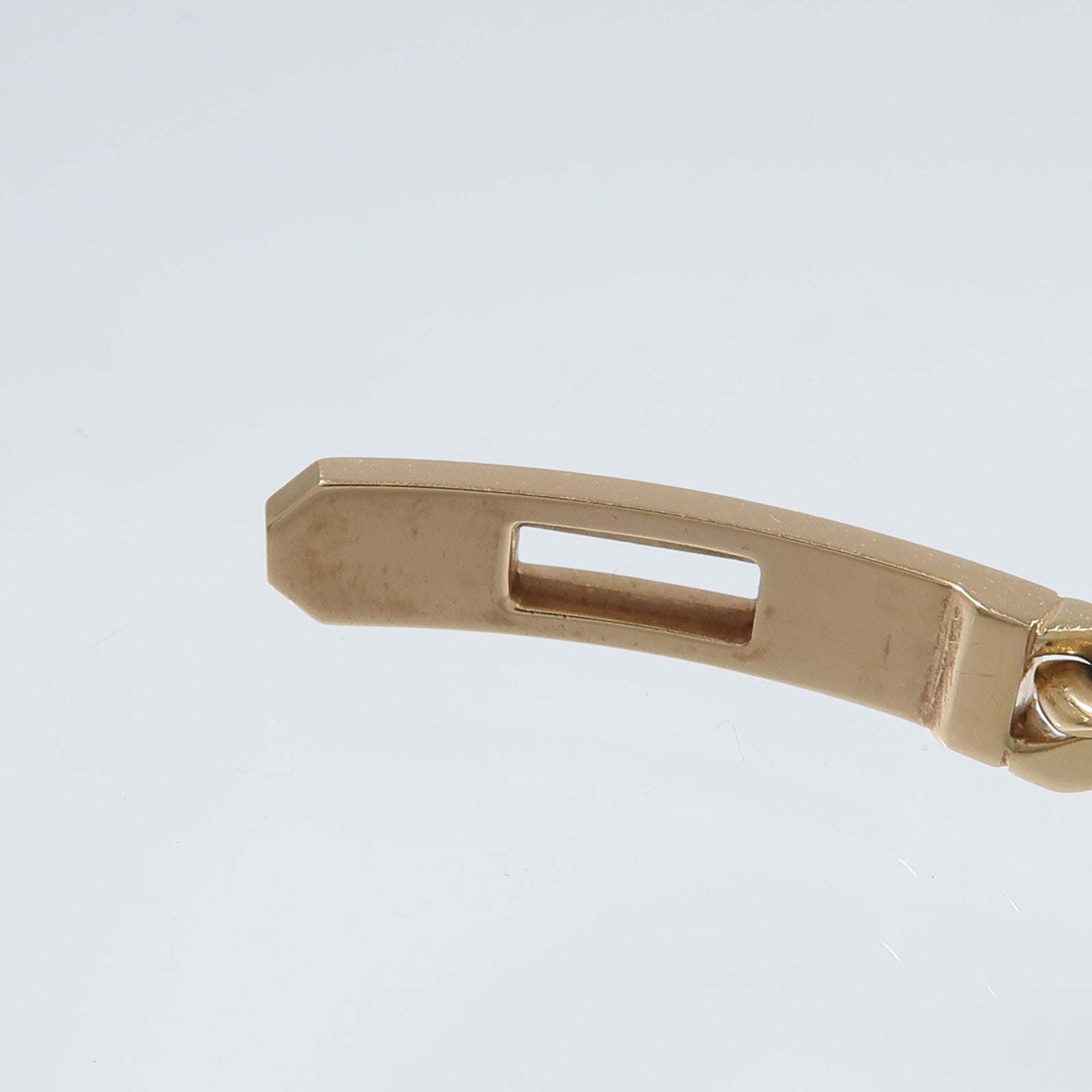 HERMES 18K玫瑰金Kelly Gourmette鑽石手鏈