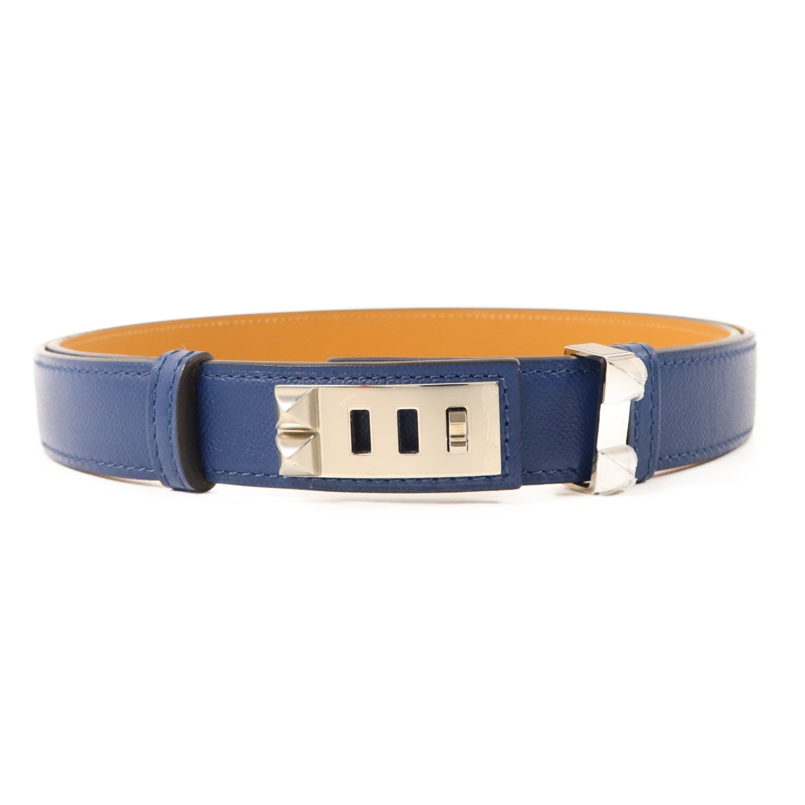 HERMES Epsom皮革CDC Belt銀扣腰帶