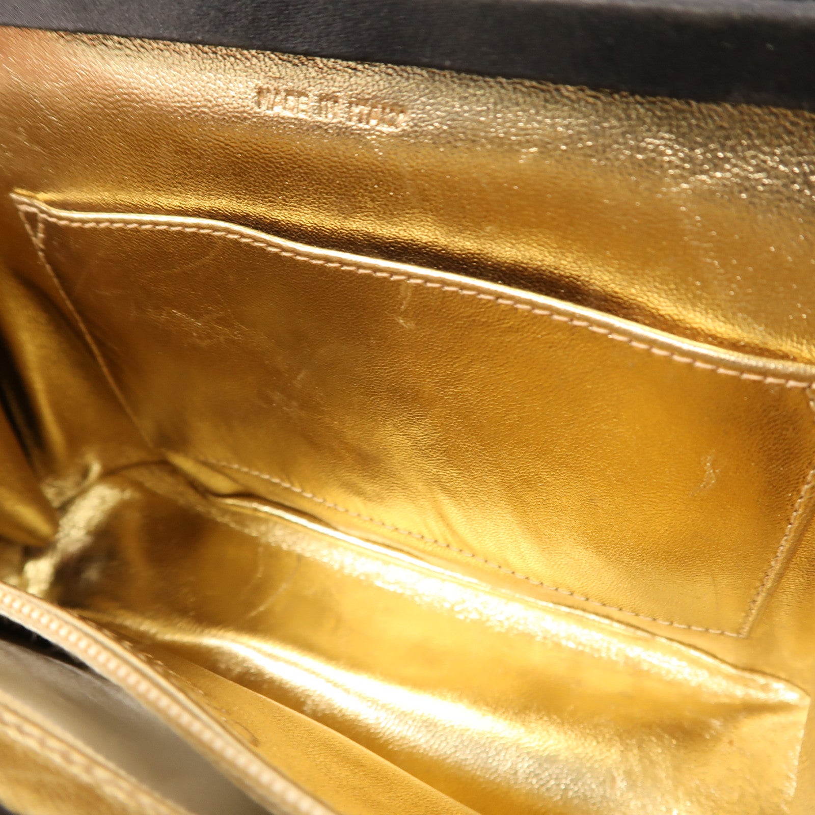 CHANEL 絲質Shoulder Bag金扣鏈帶肩背袋