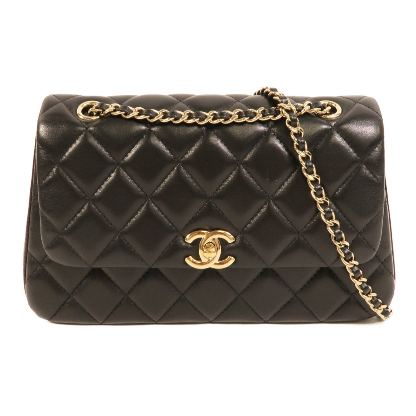 CHANEL 羊皮皮革Chain Shoulder肩背袋