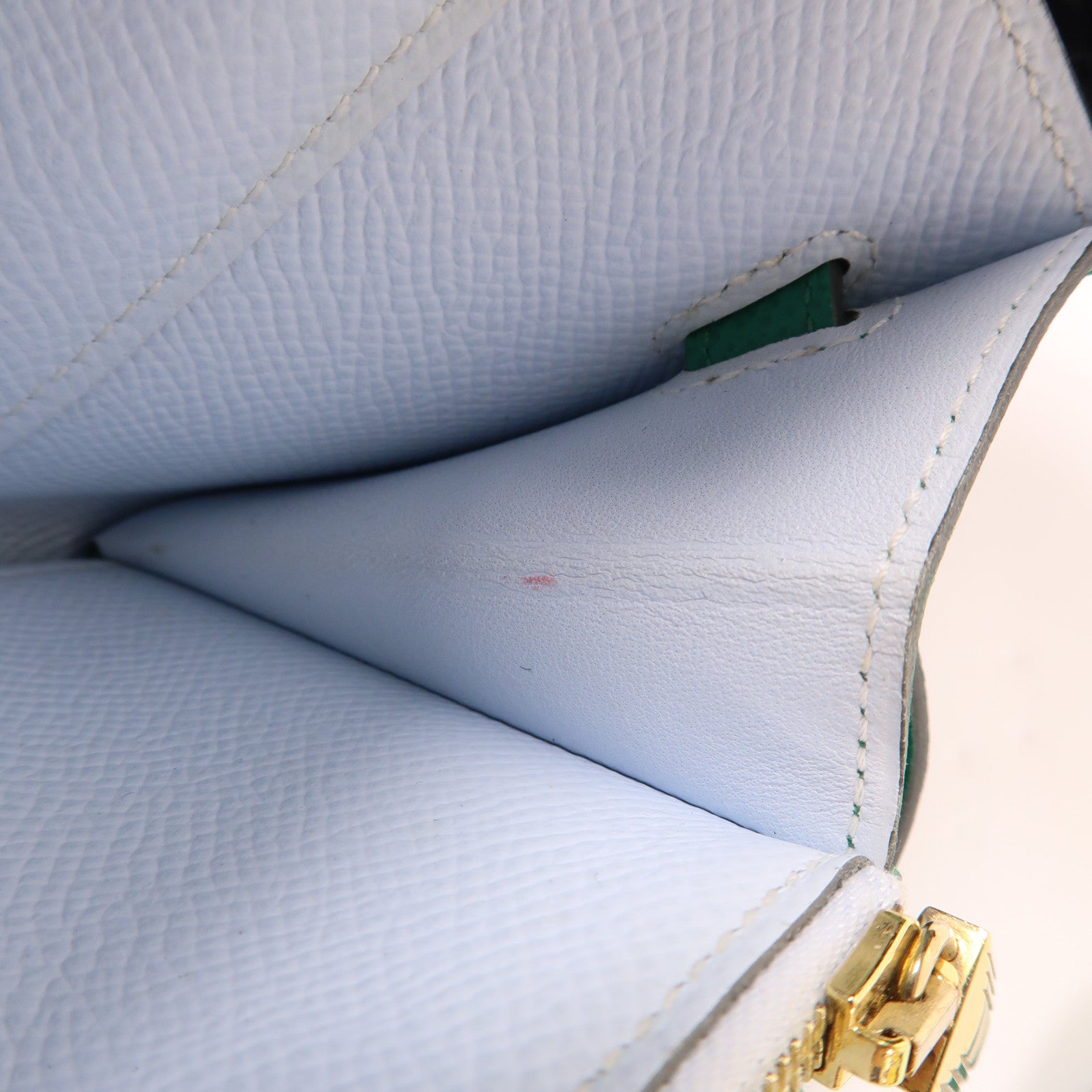 HERMES Epsom皮革Kelly To Go金扣肩背袋6W Menthe