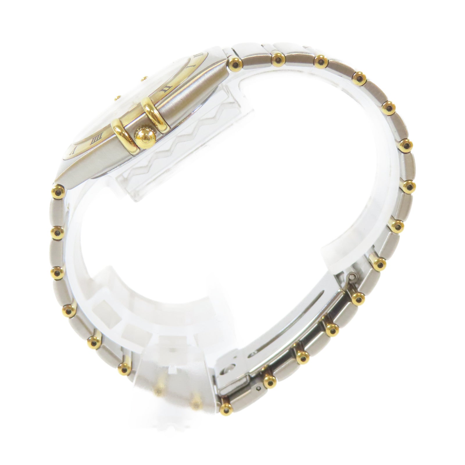OMEGA Constellation不鏽鋼/18K黃金手錶石英機芯白色