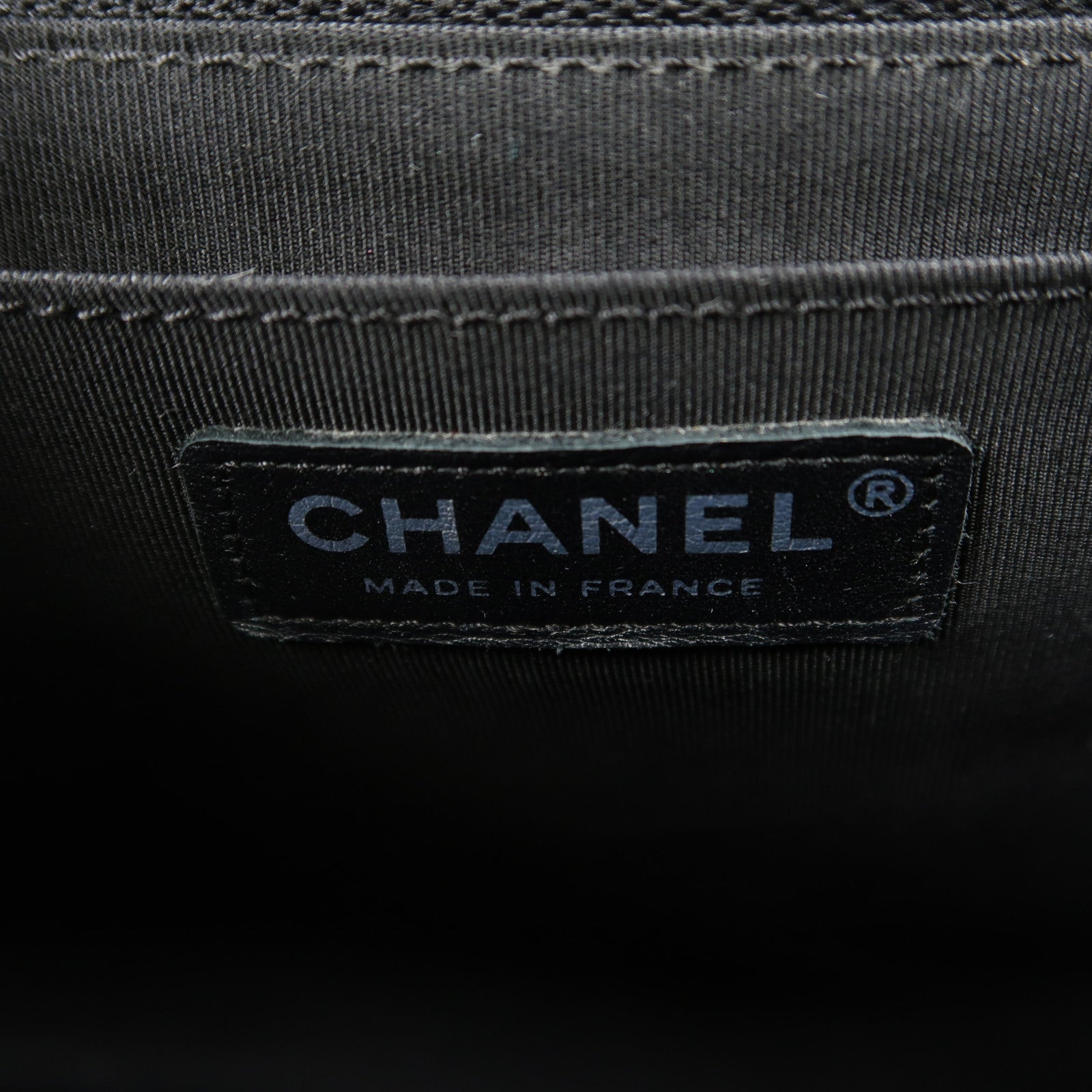 CHANEL 牛皮皮革Chain Shoulder銀扣鏈帶肩背袋