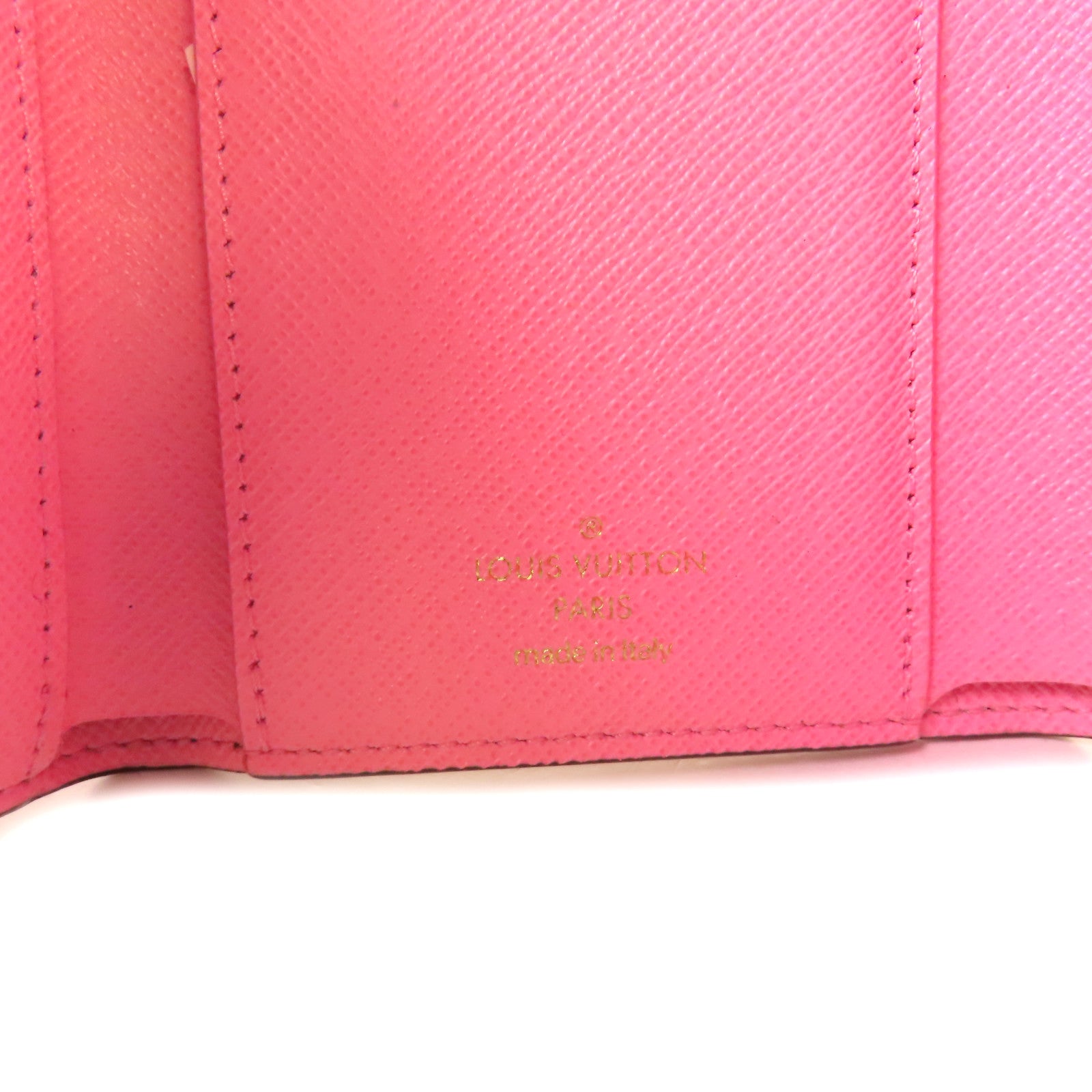 LOUIS VUITTON Monogram Victorine Vinvinne Wallet金扣短錢包啡色/粉紅色