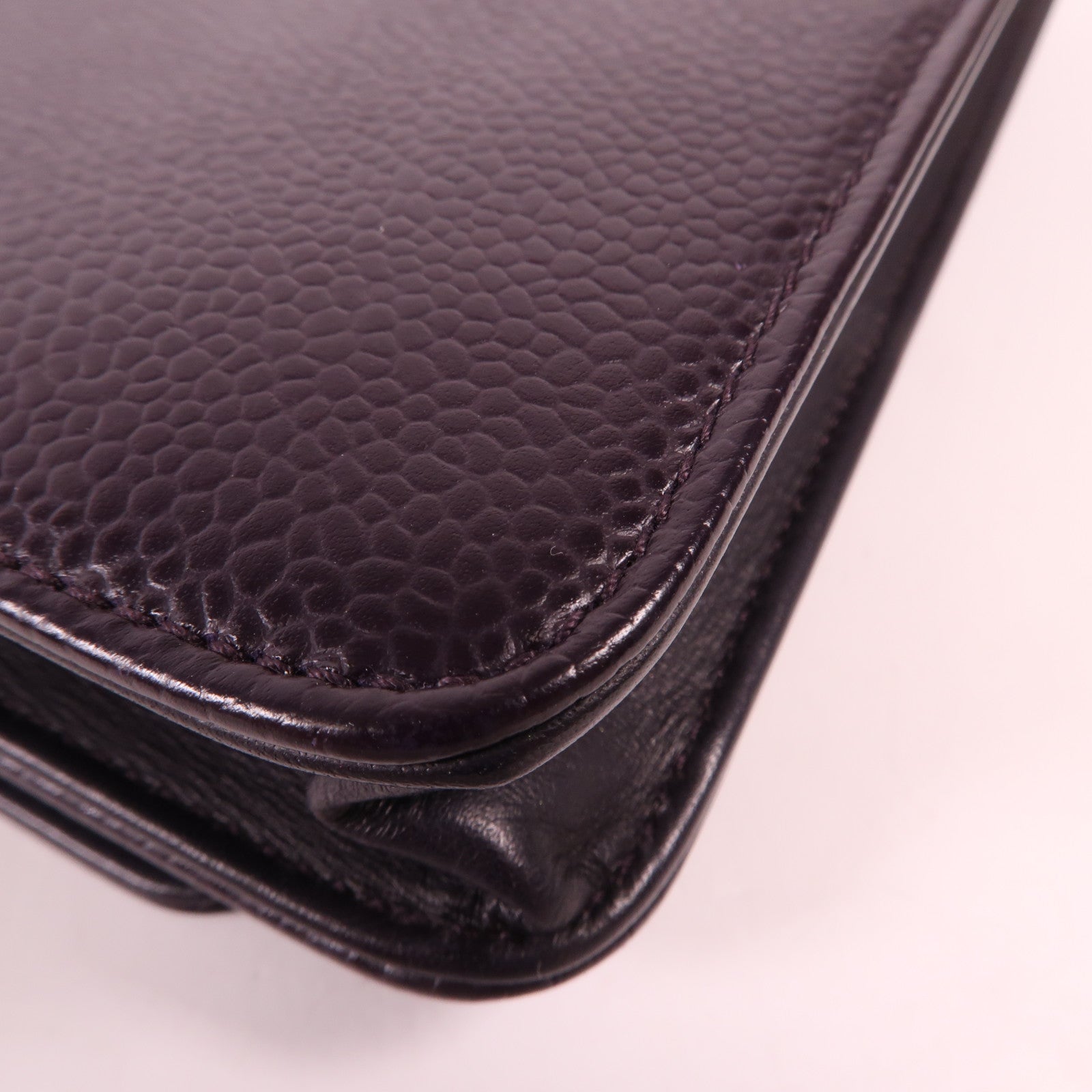 CHANEL 牛皮皮革WOC Wallet On Chain銀扣鏈帶肩背袋