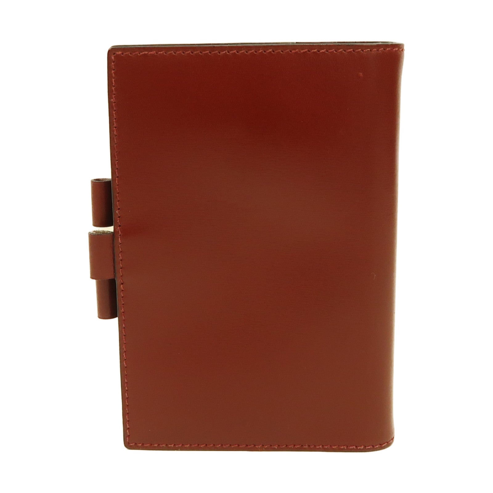 HERMES (PRICE DOWN) Agenda Cover Case Box Calf Leather Red