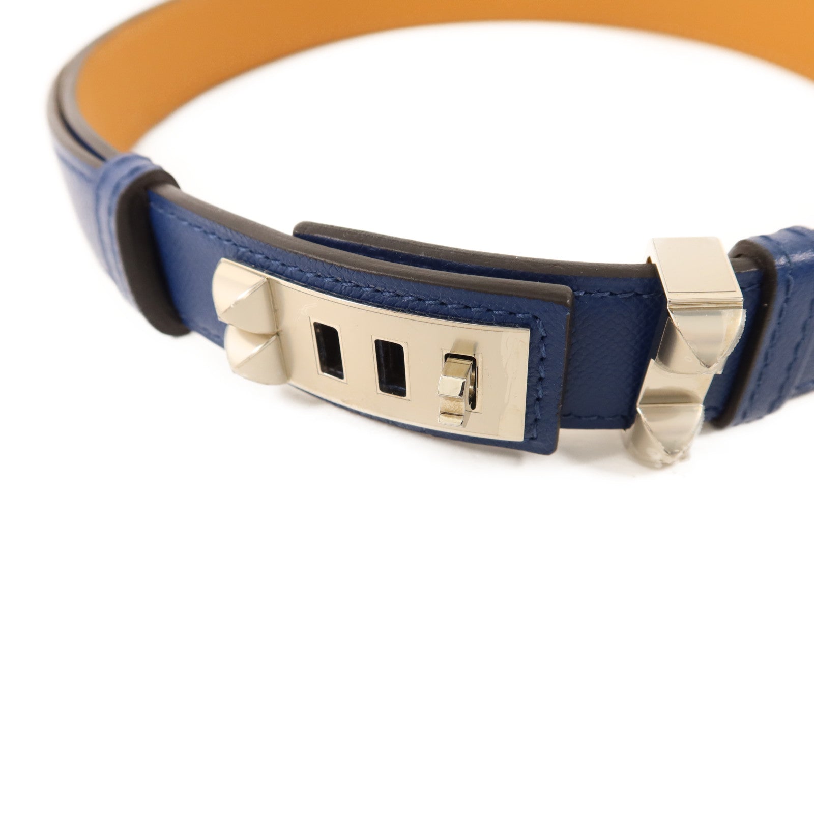 HERMES Epsom皮革CDC Belt銀扣腰帶
