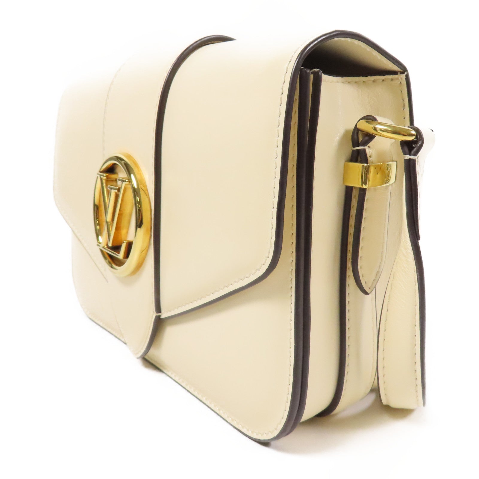 LOUIS VUITTON 牛皮皮革Pont 9金扣肩背袋