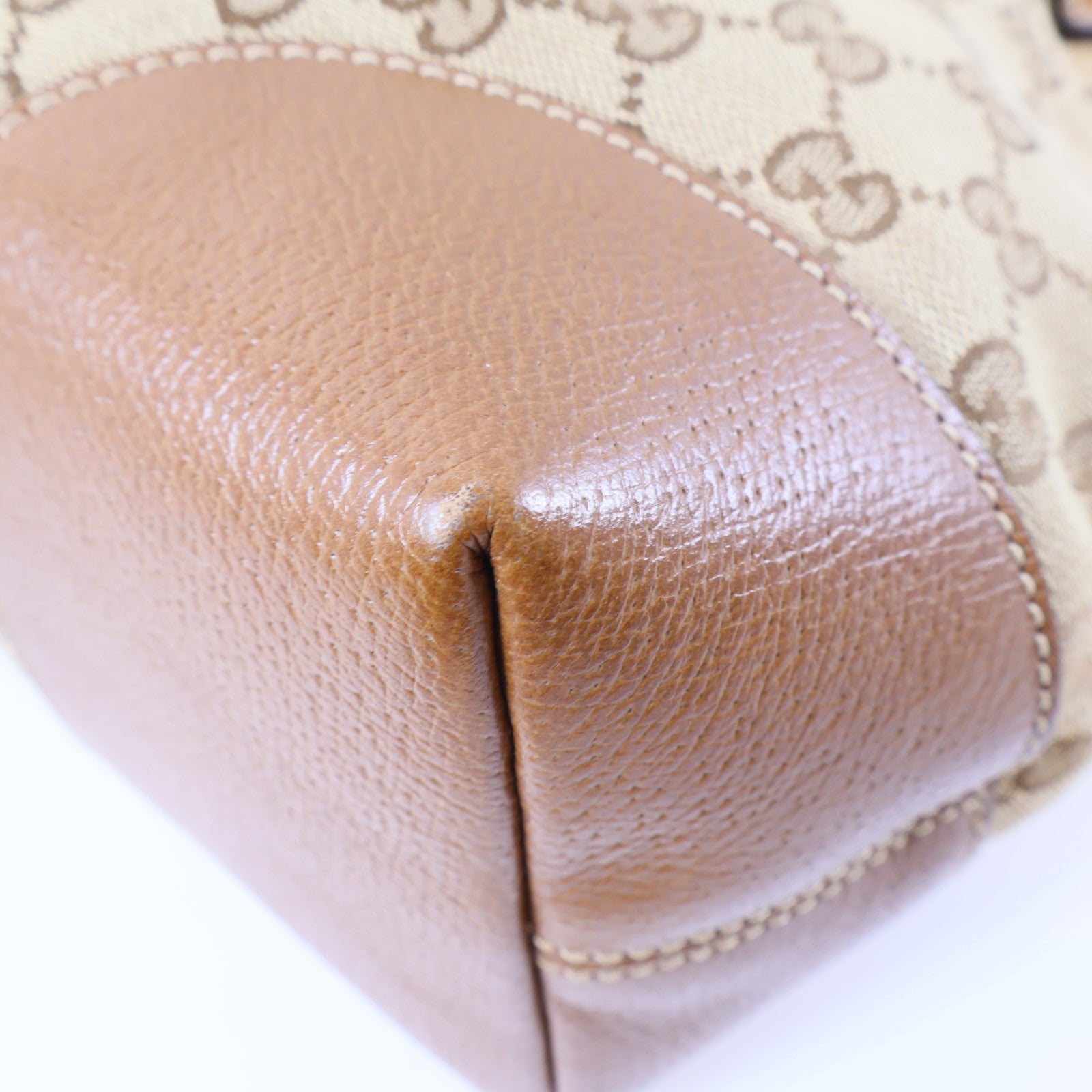 GUCCI GG GHW 2 Way Shoulder Bag Handbag Canvas Brown
