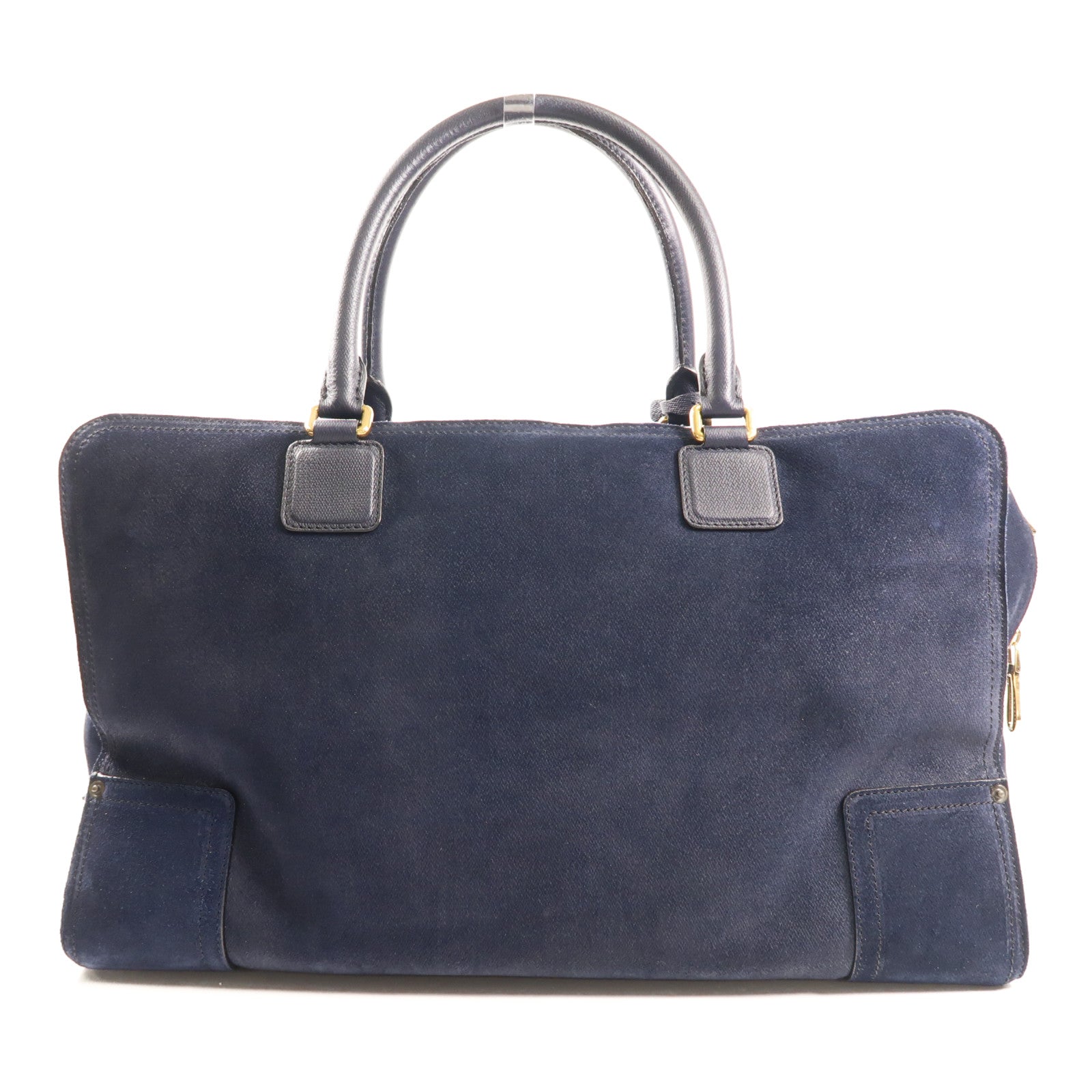 LOEWE 麂皮皮革Amazona金扣手挽袋