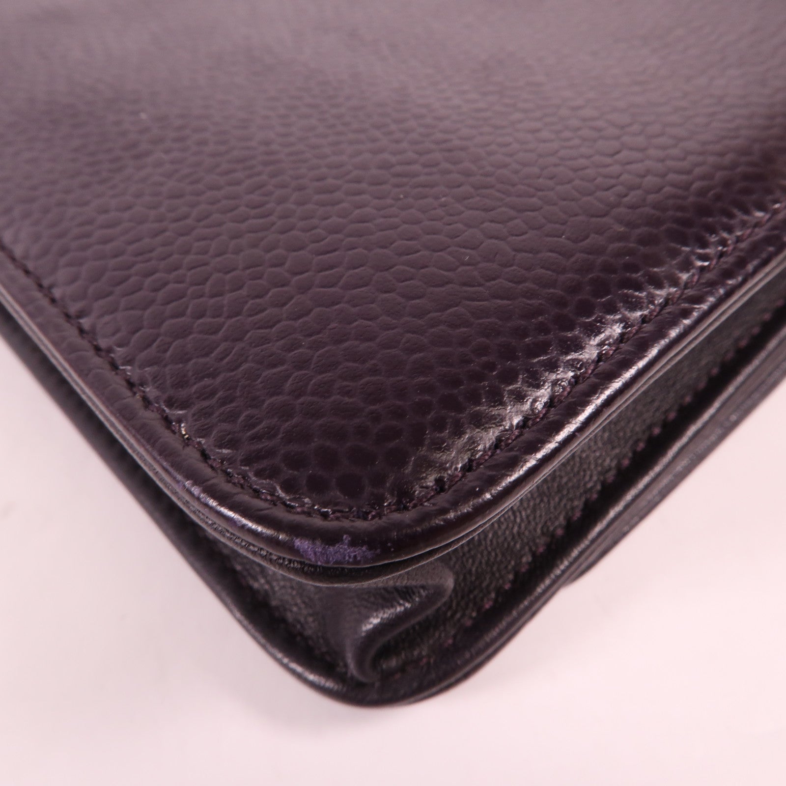 CHANEL 牛皮皮革WOC Wallet On Chain銀扣鏈帶肩背袋