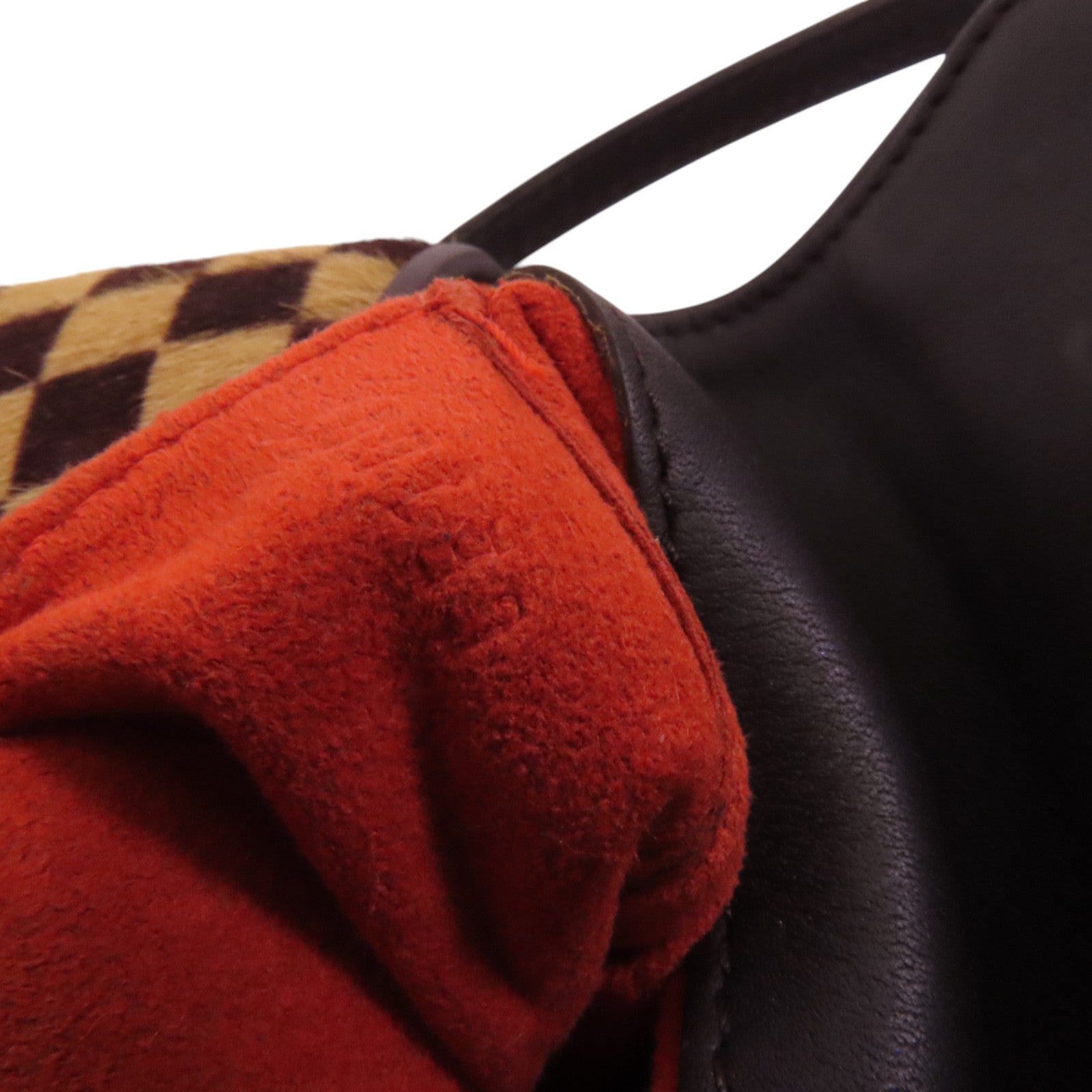 LOUIS VUITTON Damier Azur Pony Hair Sauvage Gazelle金扣肩背袋