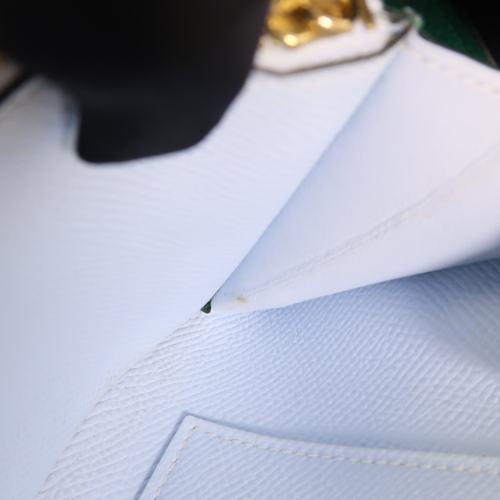 HERMES Epsom皮革Kelly To Go金扣肩背袋6W Menthe